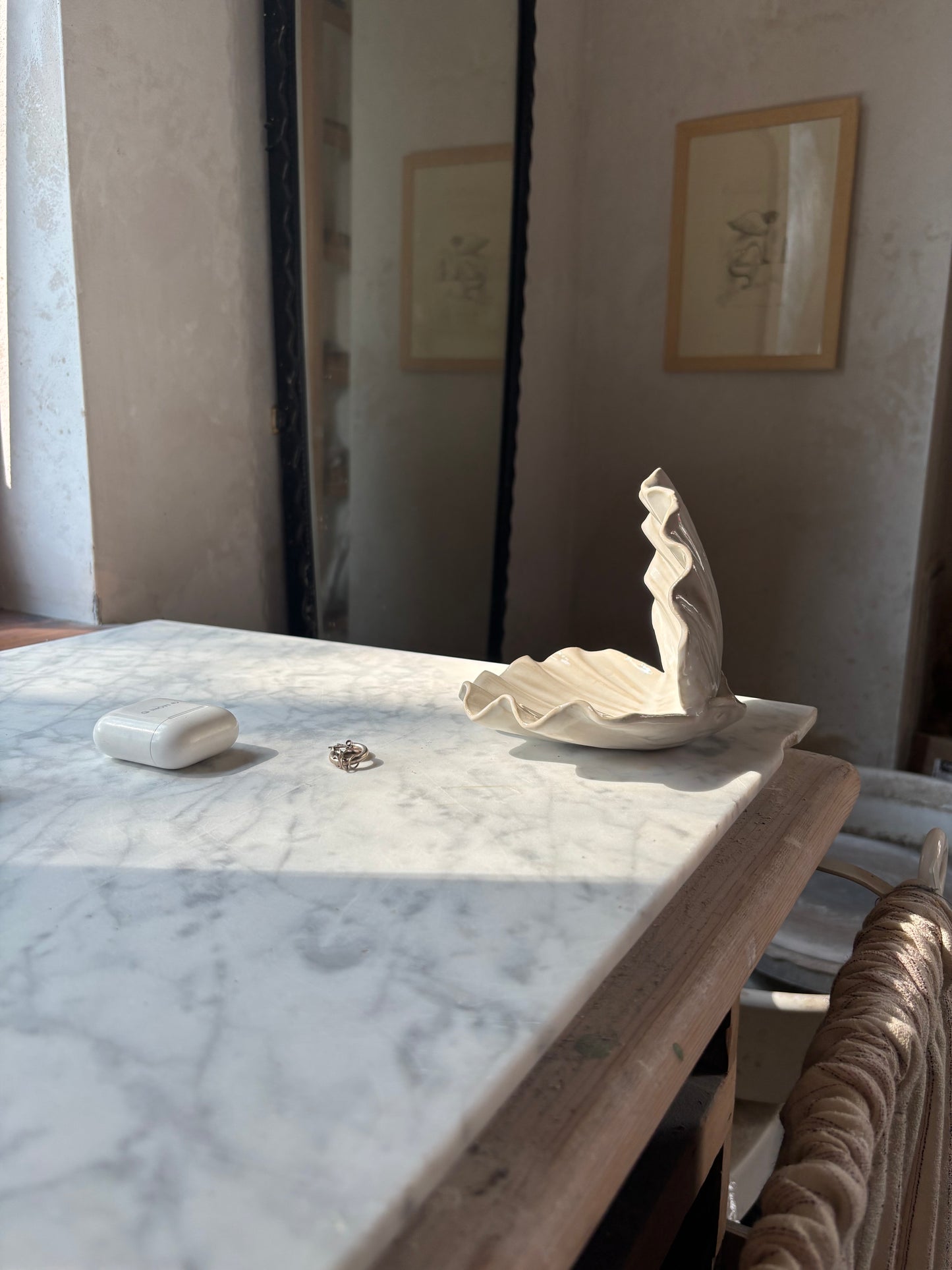 Muszla Skarbiec na Biżuterię Pearl White (kopia)