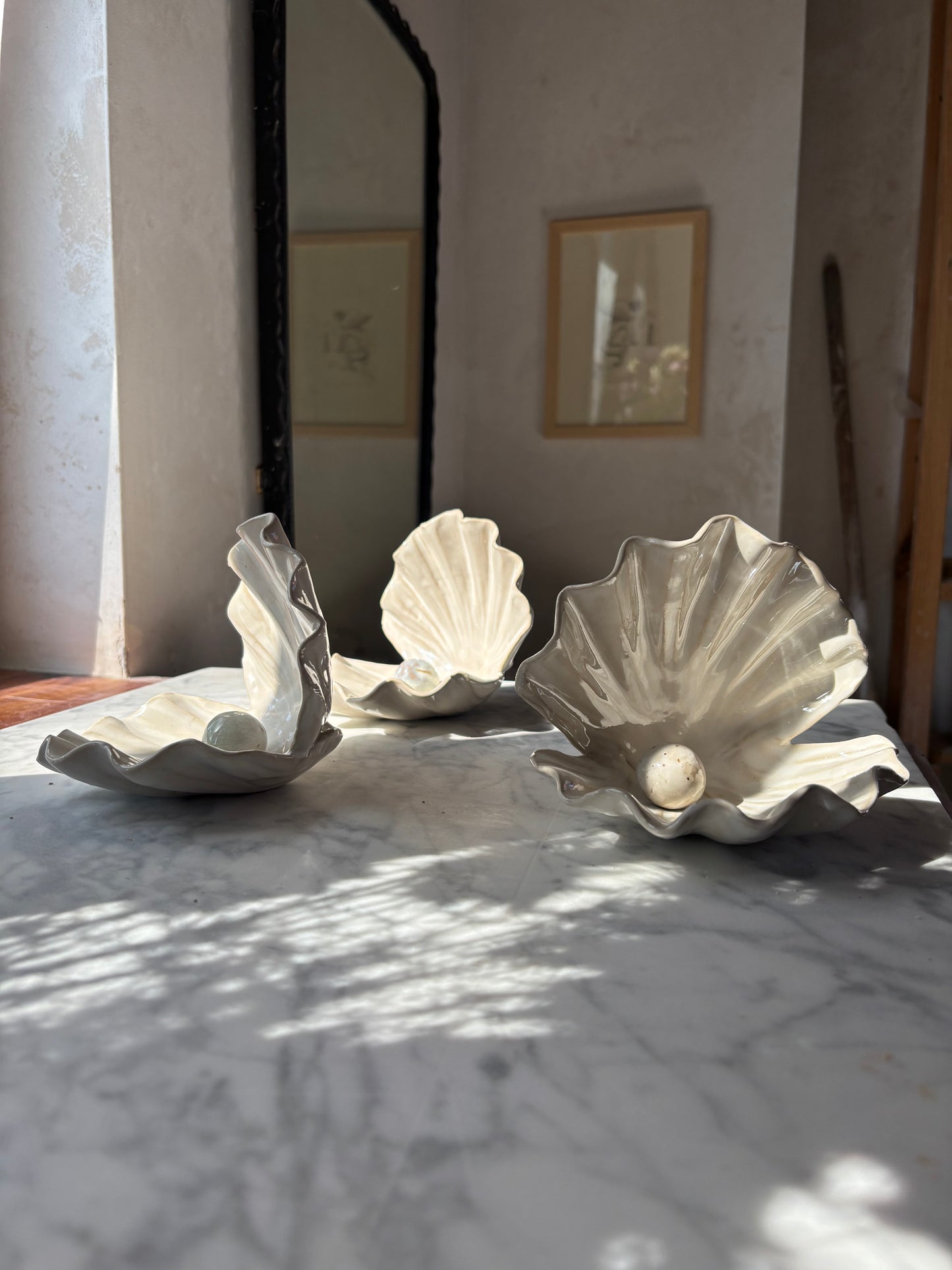 Muszla Skarbiec na Biżuterię Pearl White