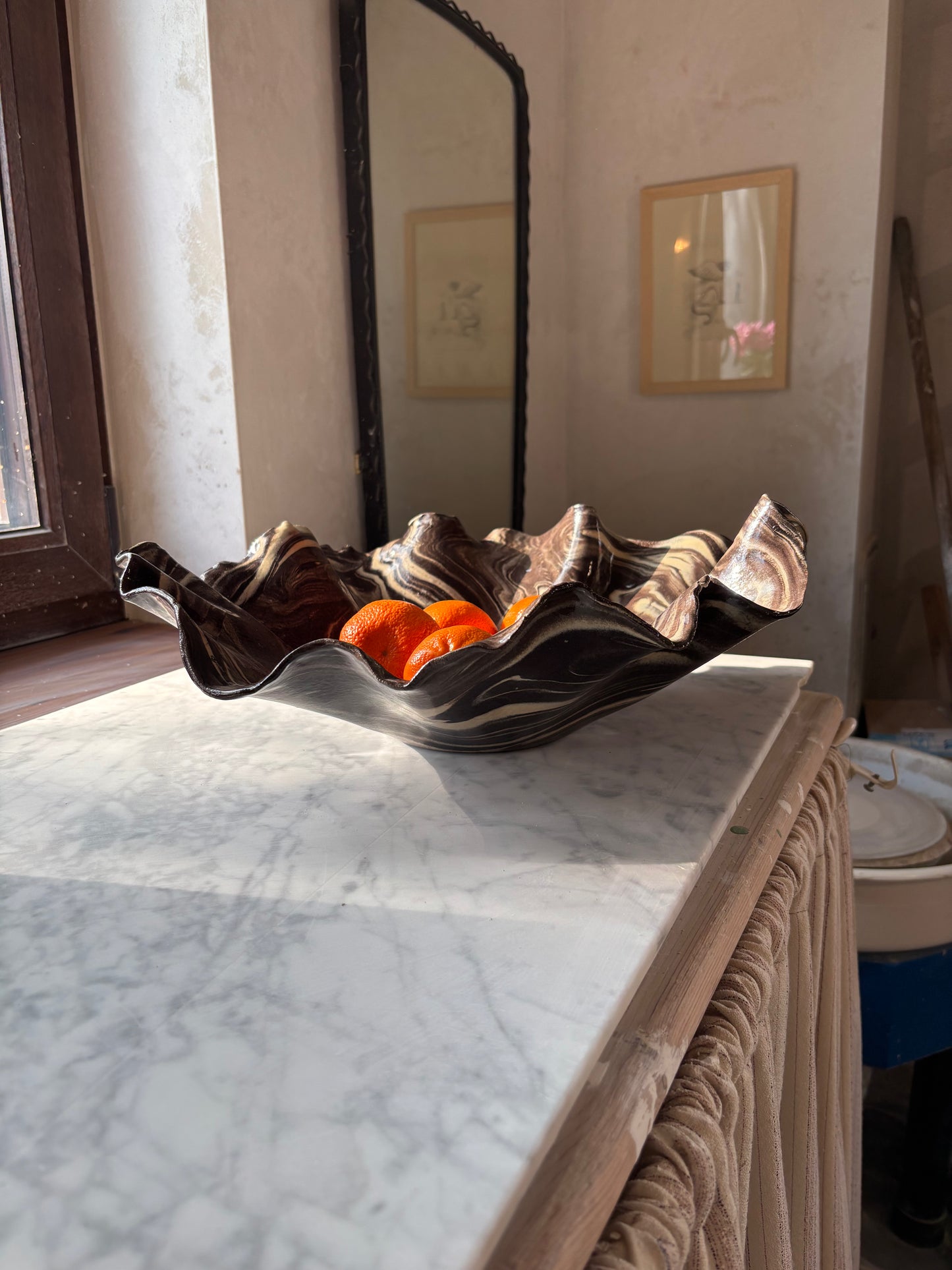 Ceramiczna Organiczna Misa XL Marble Effect