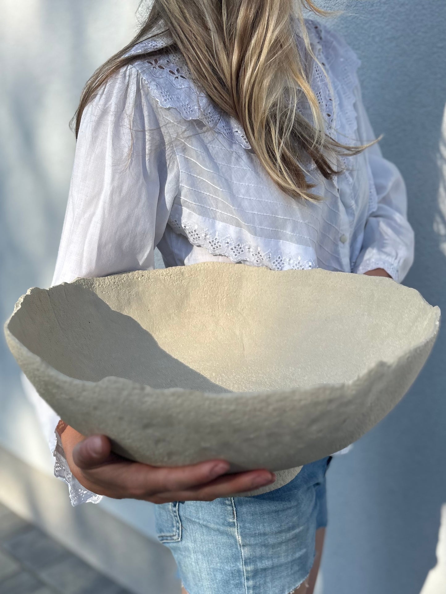Ceramic Organic Bowl XL Marble Effect