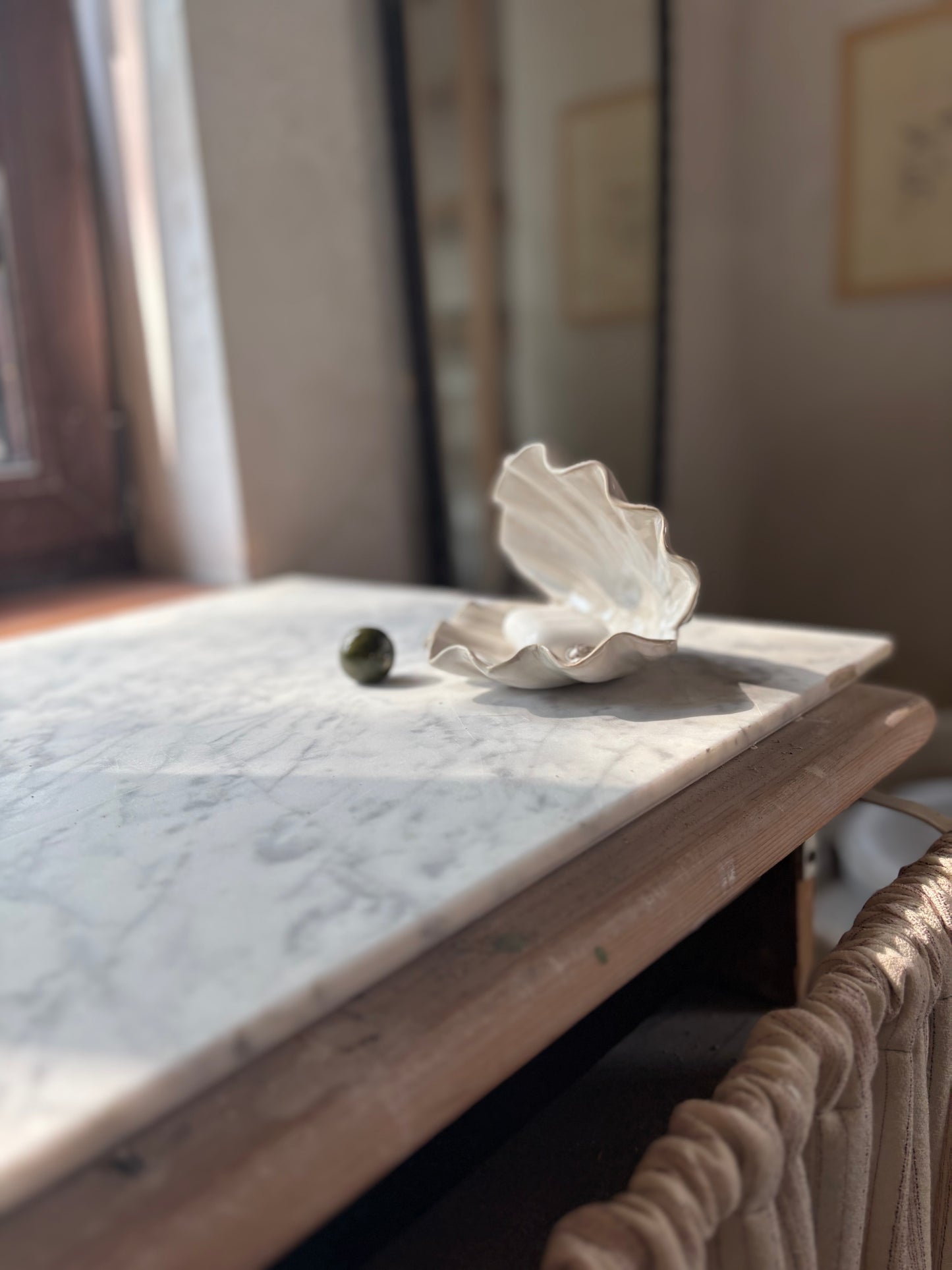 Muszla Skarbiec na Biżuterię Pearl White (kopia)