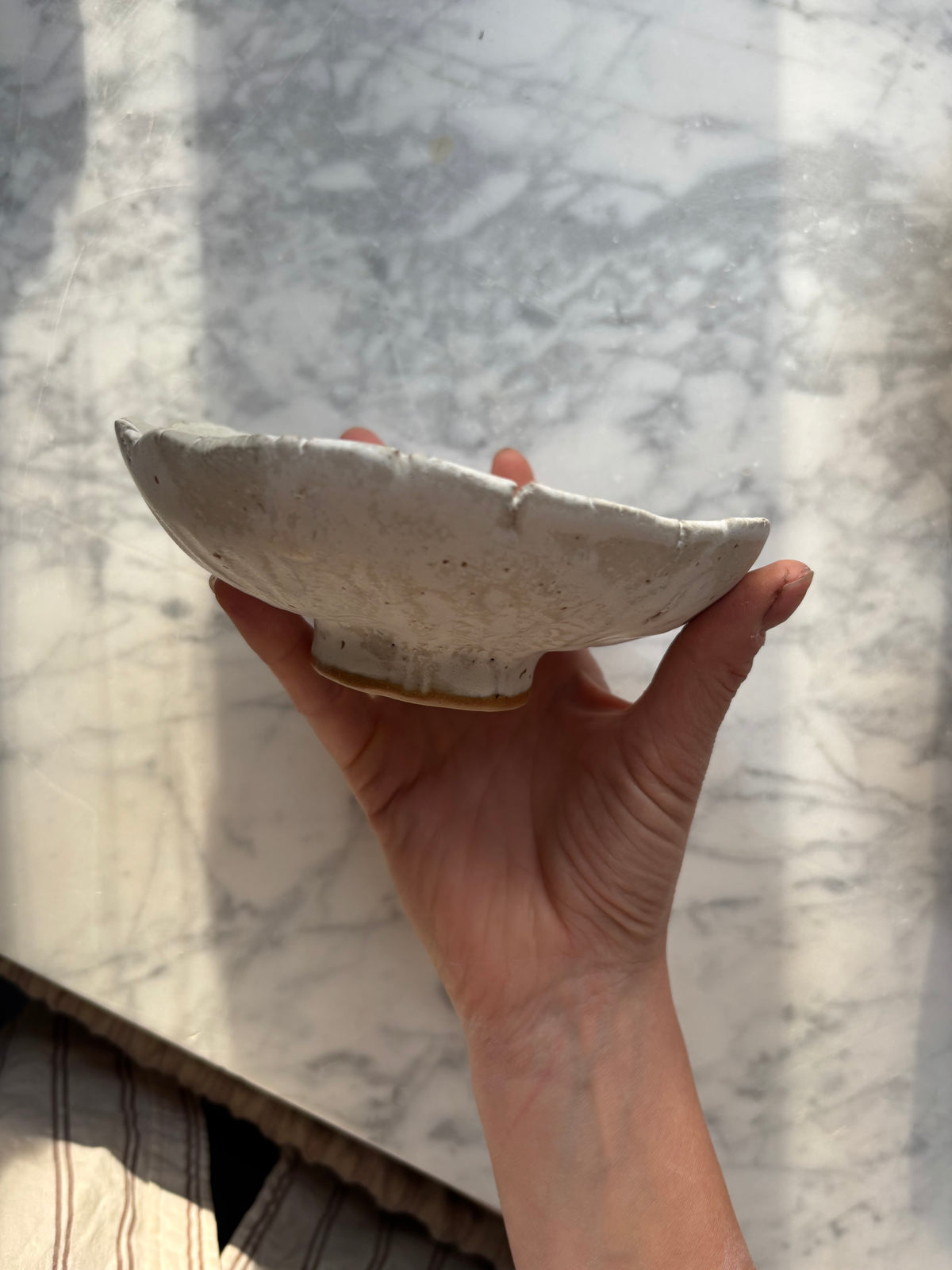 Ceramiczny Zestaw 3 misek na Przekąski Earth Tones White