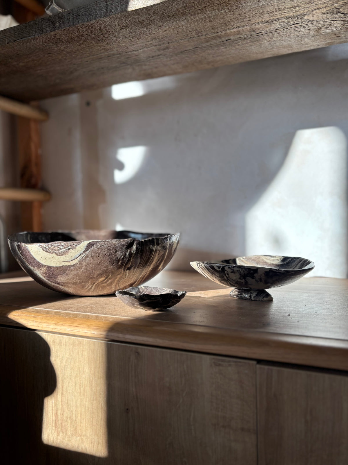 Ceramiczny Zestaw Okrągła Misa na Sałaty XL Marble Effect (kopia)
