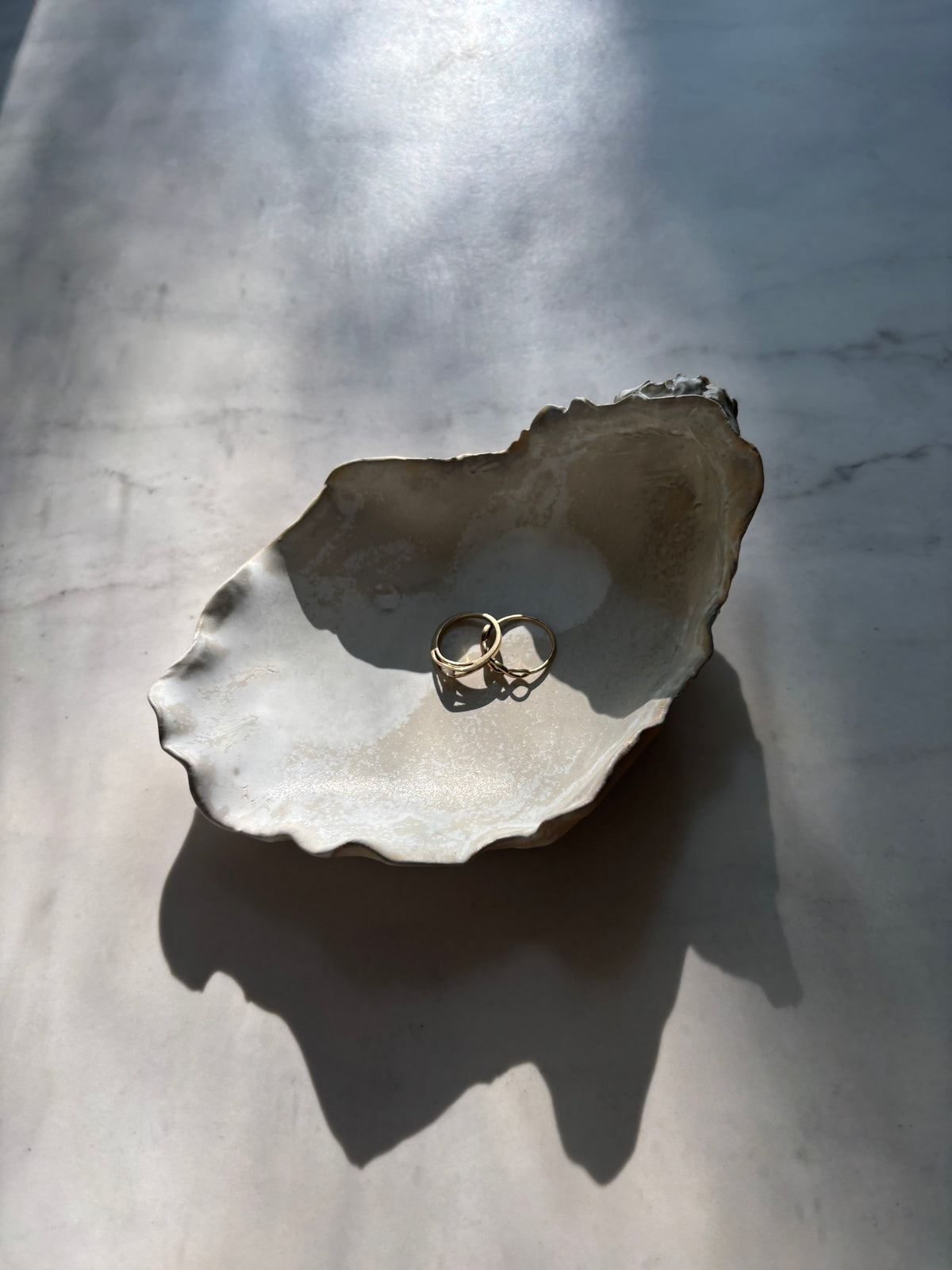 Ceramiczny Talerzyk na Drobiazgi Ostryga milky Romantic