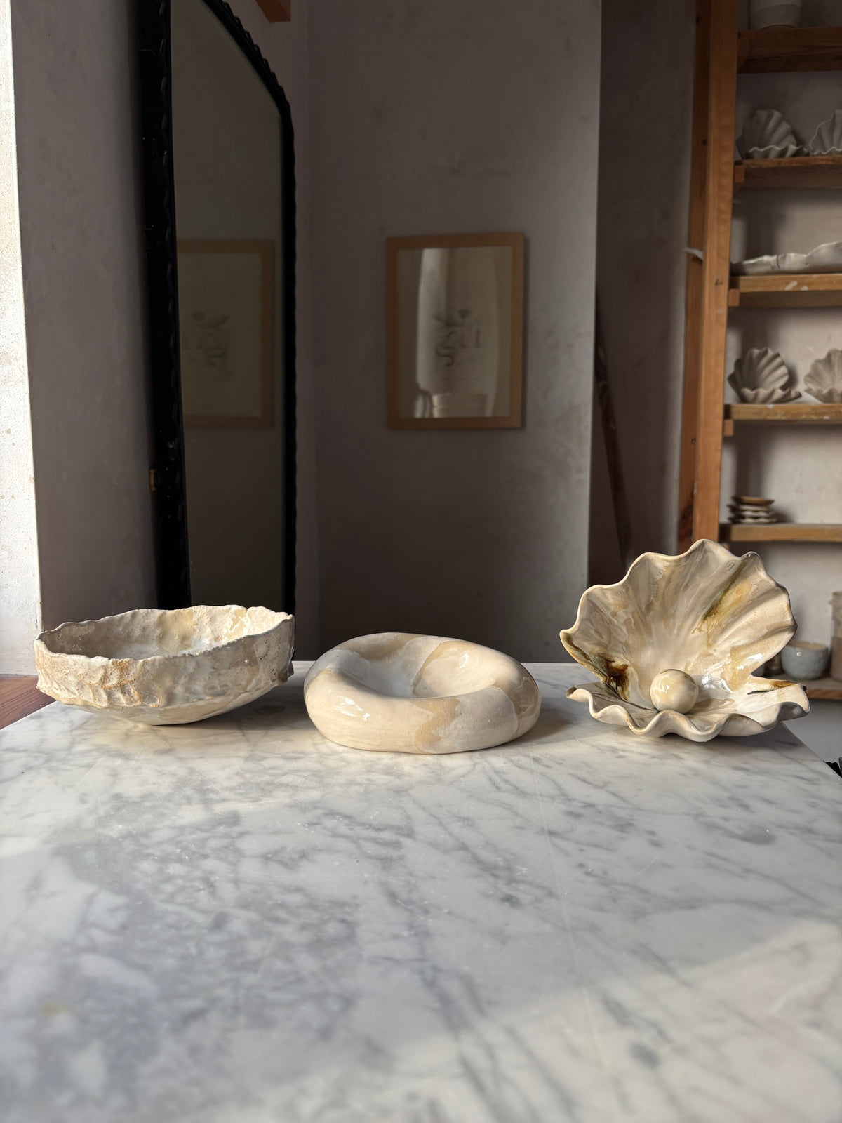 Ceramiczny Kamień na Biżuterię Pebble Pearl White