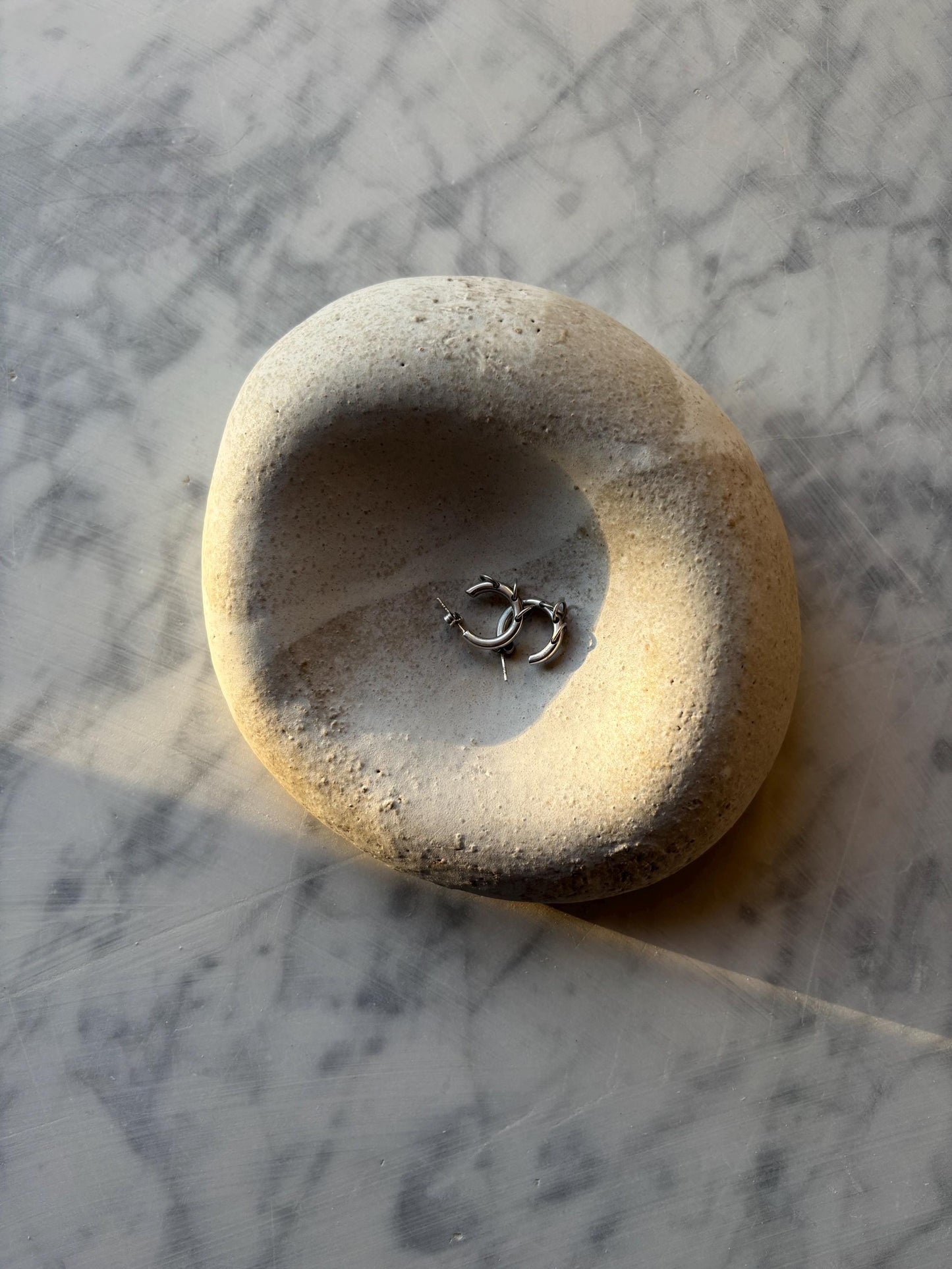 Ceramiczny Kamień na Biżuterię Pebble Rustic White
