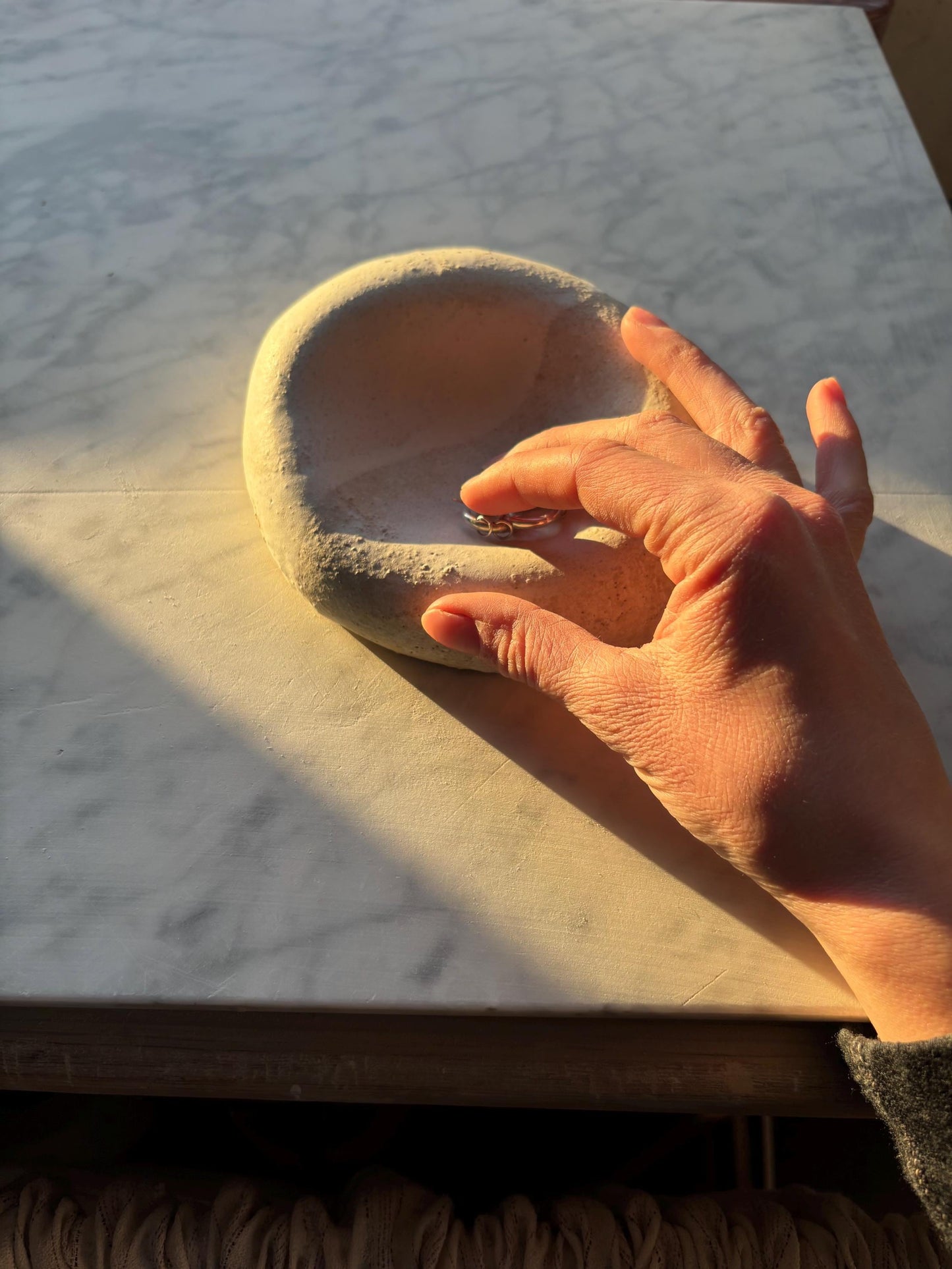 Ceramiczny Kamień na Biżuterię Pebble Rustic White