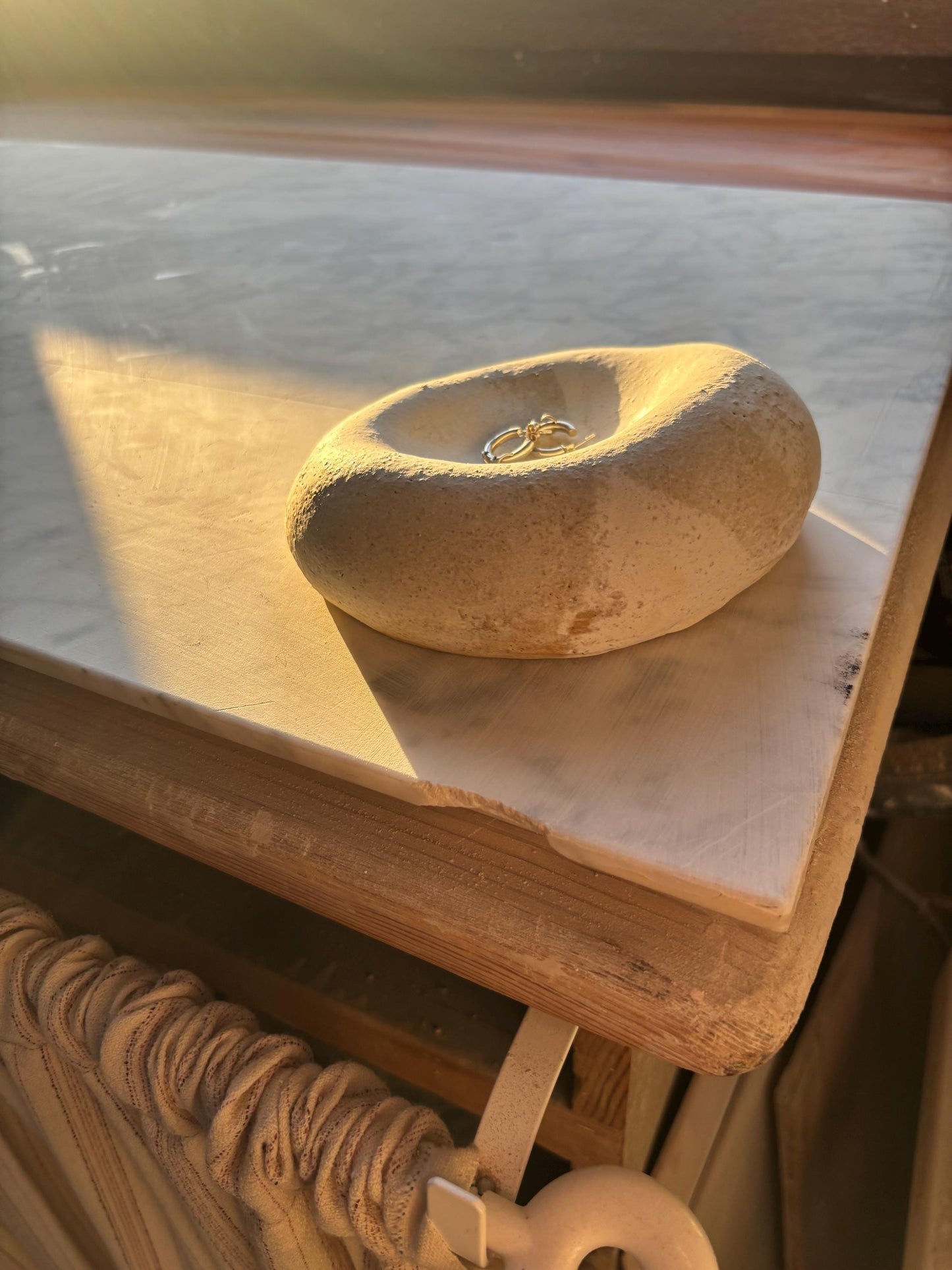 Ceramiczny Kamień na Biżuterię Pebble Rustic White