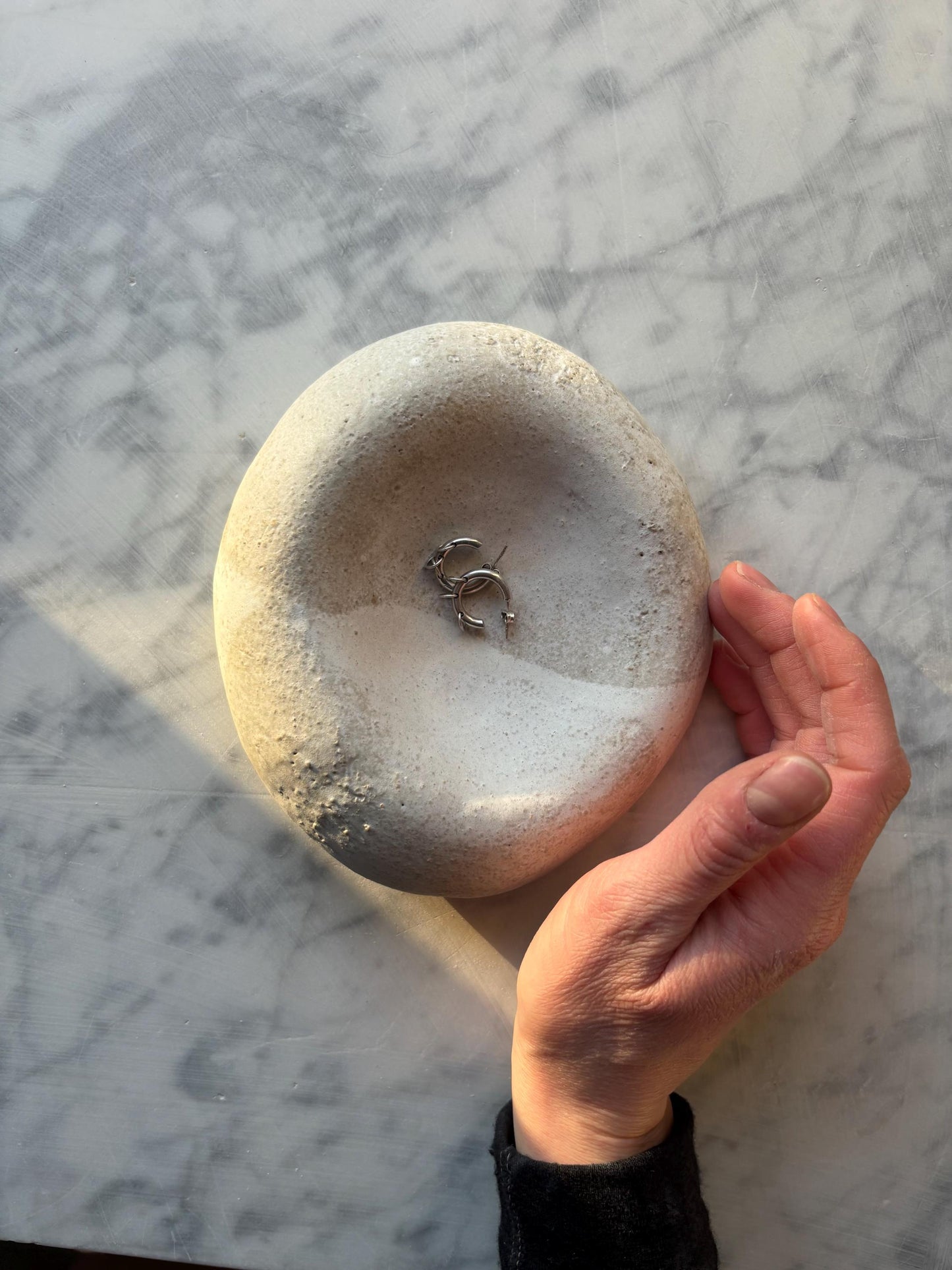 Ceramiczny Kamień na Biżuterię Pebble Rustic White