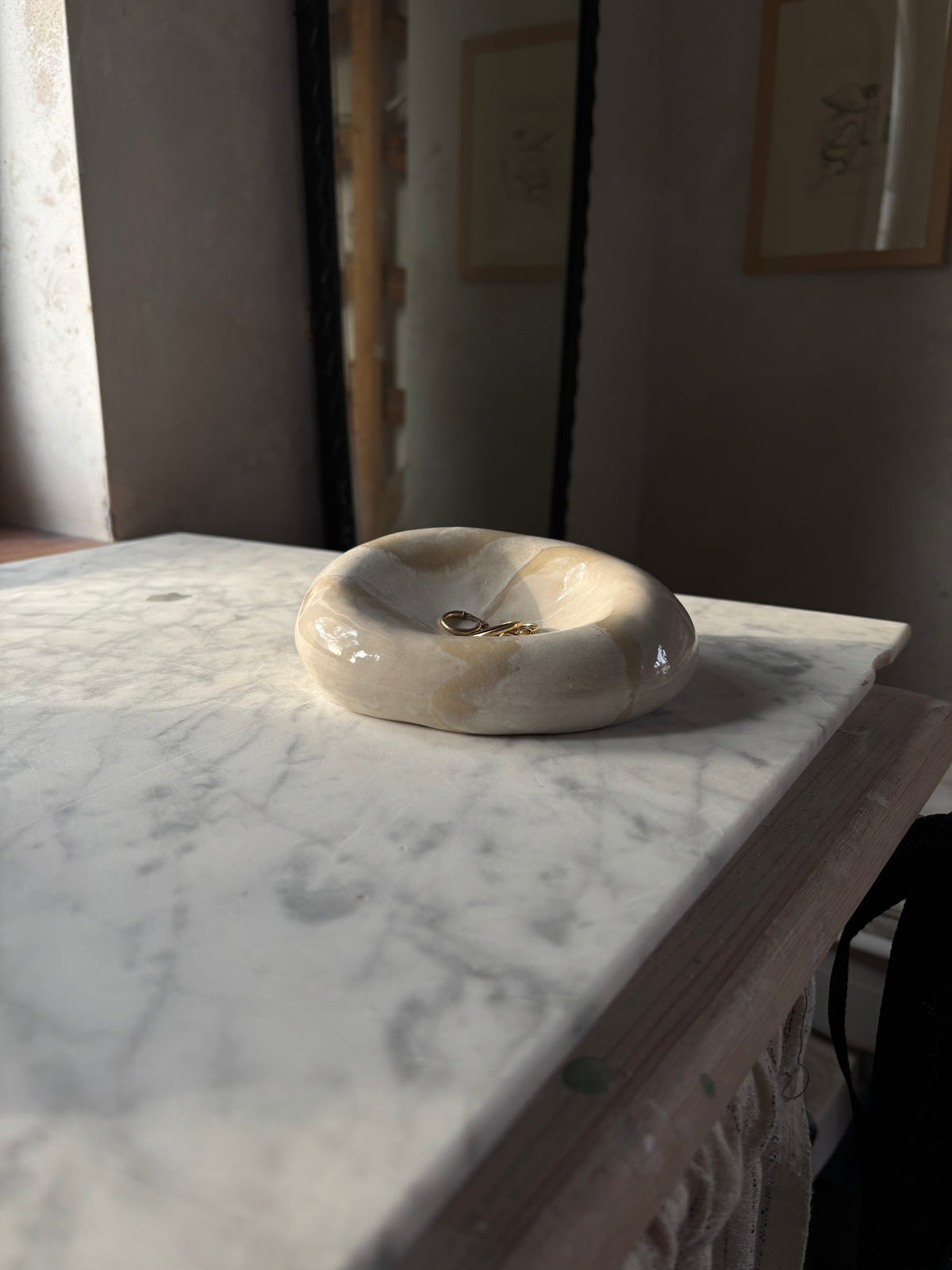 Ceramiczny Kamień na Biżuterię Pebble Pearl White