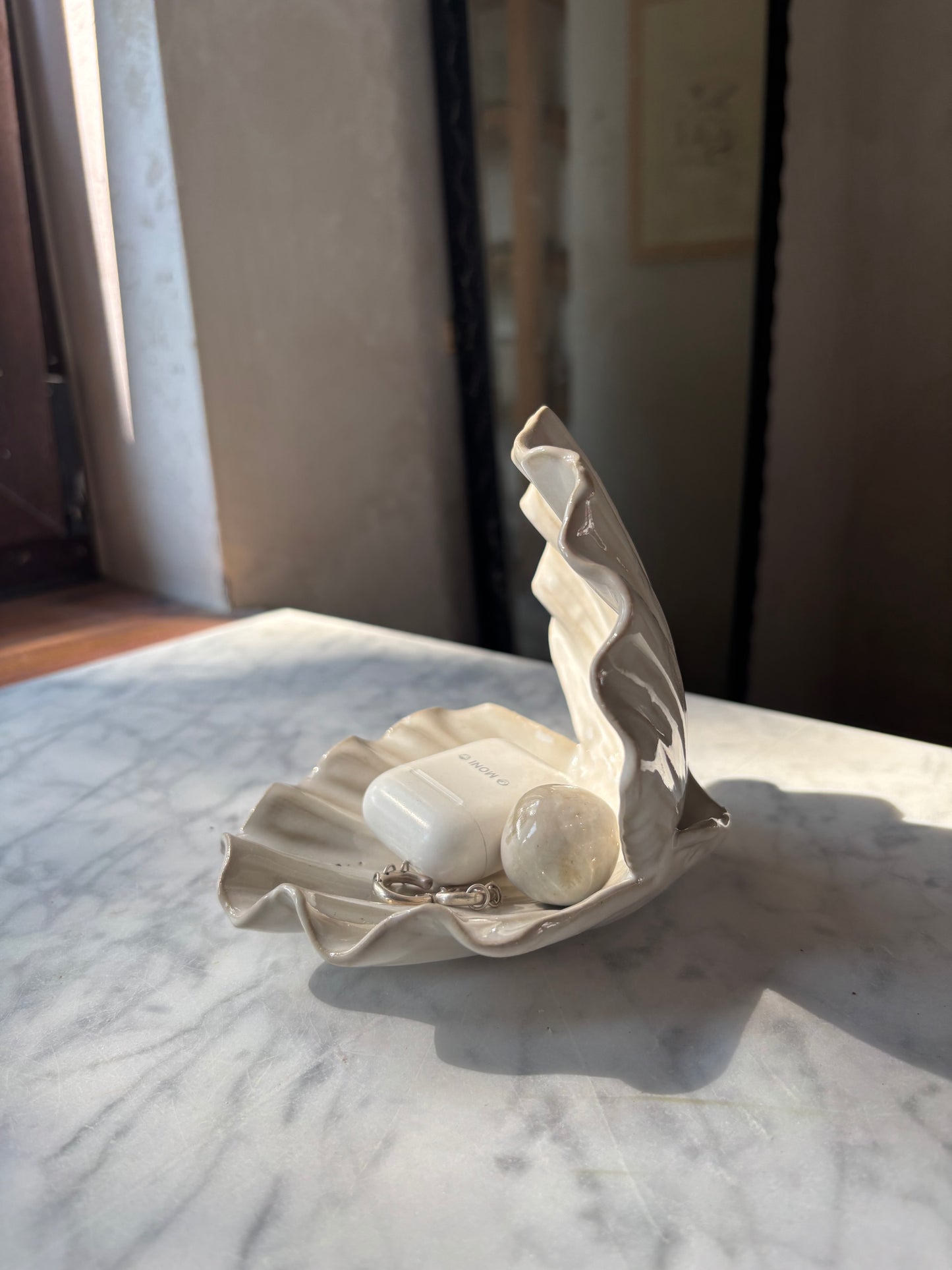 Muszla Skarbiec na Biżuterię Pearl White (kopia)
