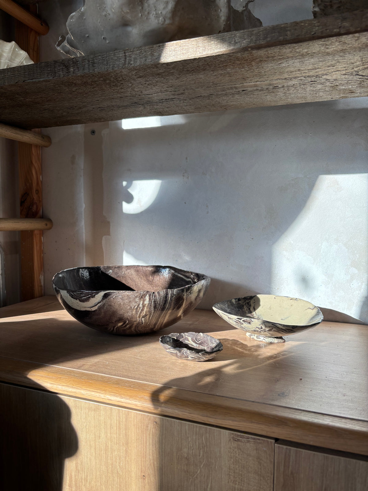 Ceramiczny Zestaw Okrągła Misa na Sałaty XL Marble Effect (kopia)