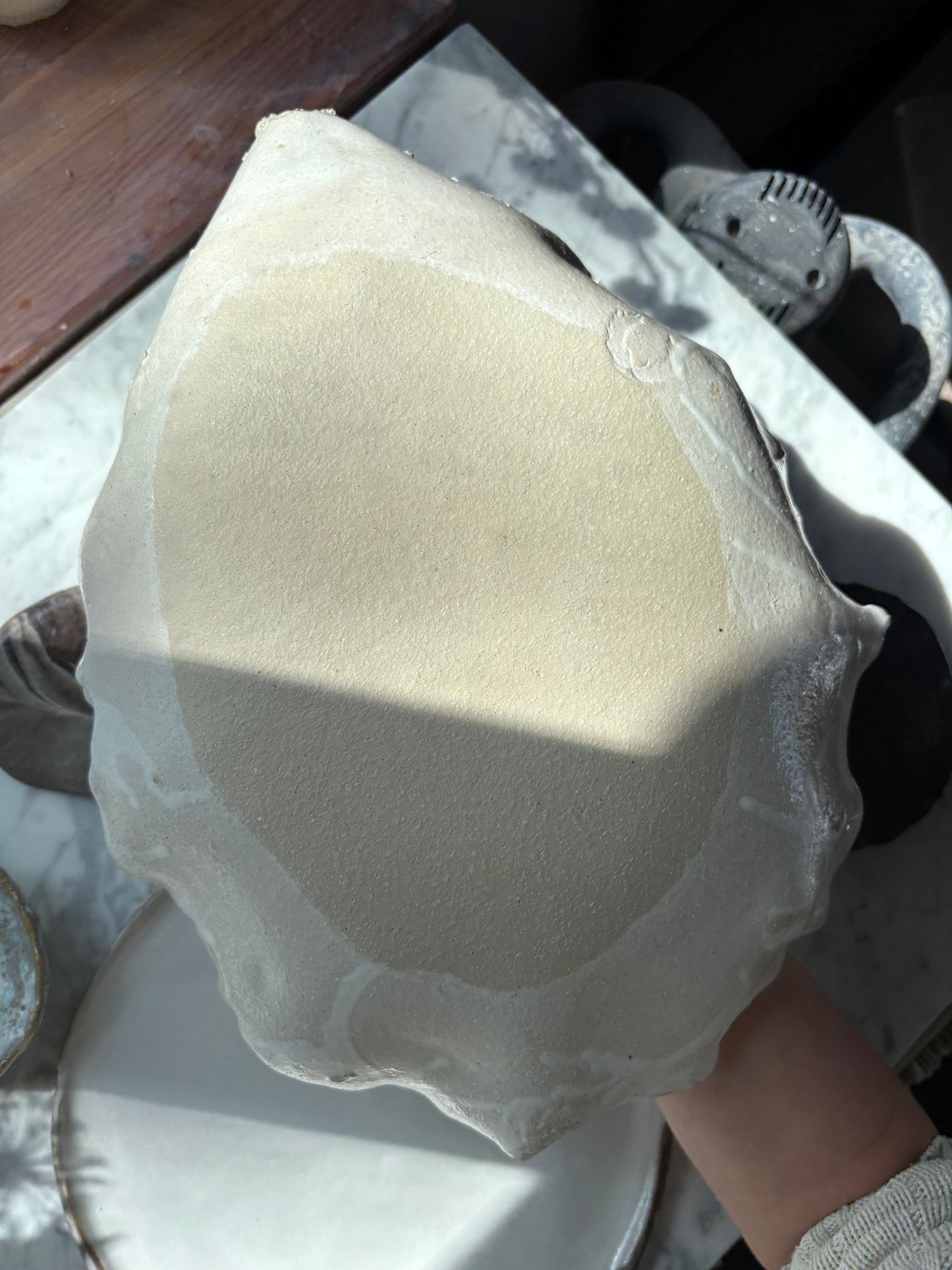Ceramiczna Patera Ostryga XXL Organic satin White