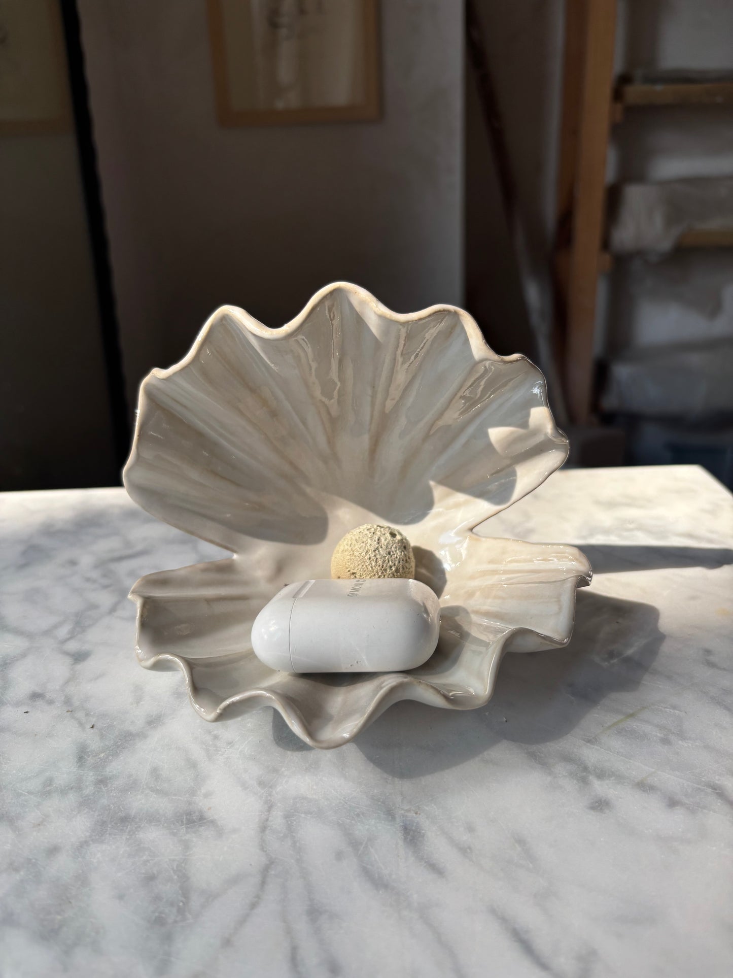 Muszla Skarbiec na Biżuterię Pearl White (kopia)