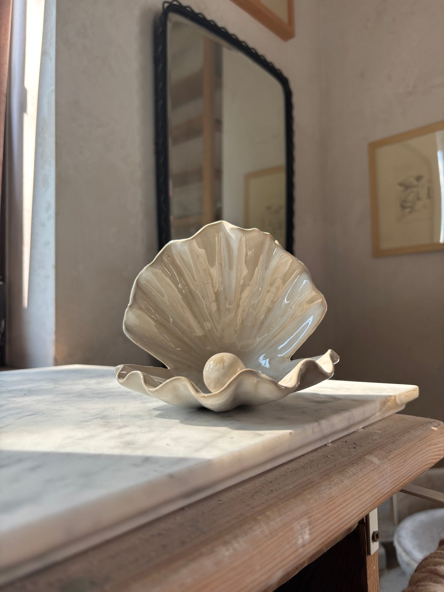 Muszla Skarbiec na Biżuterię Pearl White (kopia)