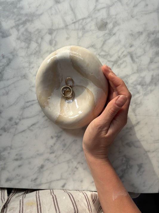 Ceramiczny Kamień na Biżuterię Pebble Pearl White