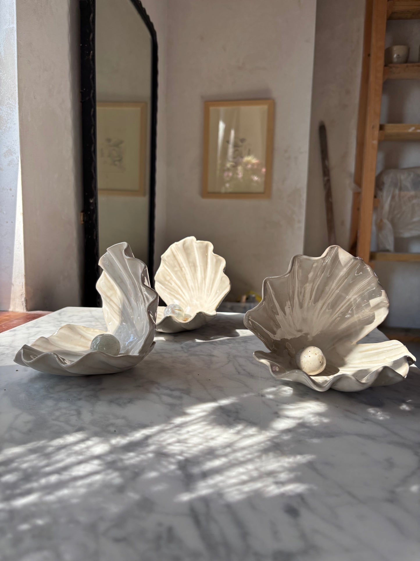 OUTLET Muszla Skarbiec na Biżuterię Pearl White