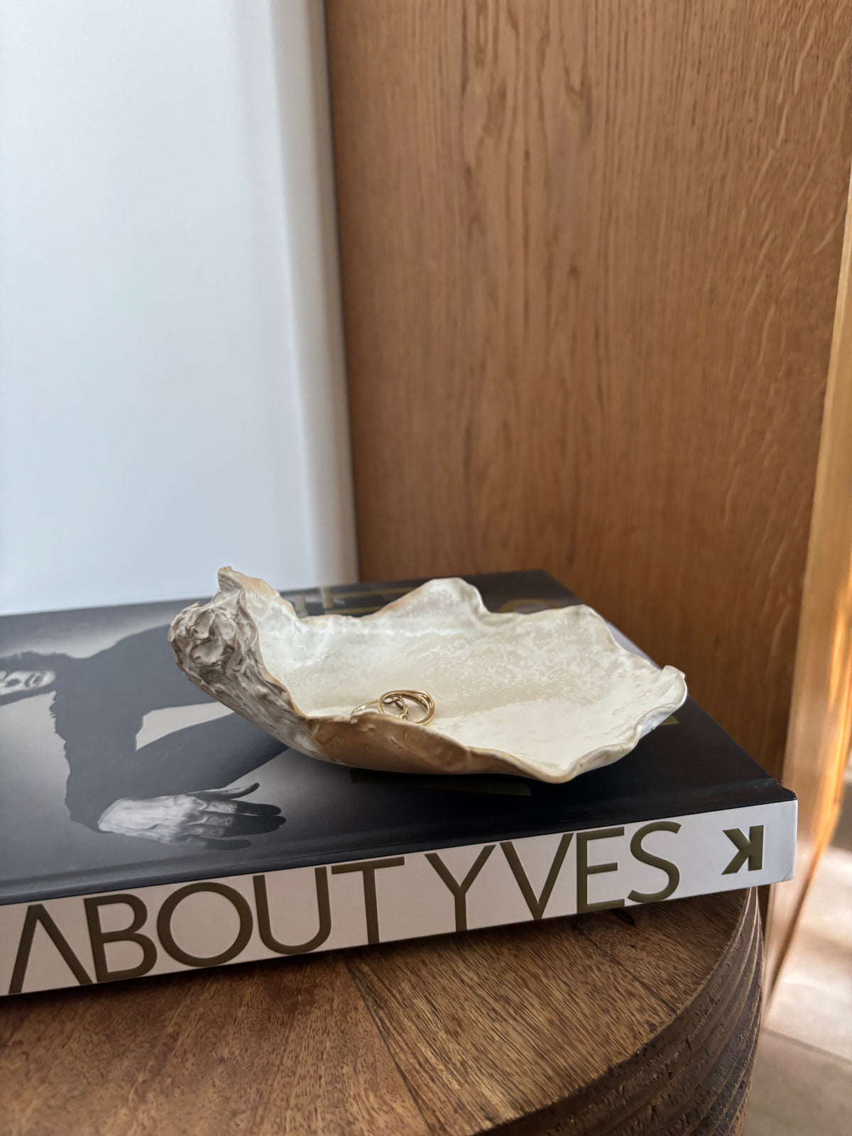 Ceramiczny Talerzyk na Drobiazgi Ostryga milky Romantic