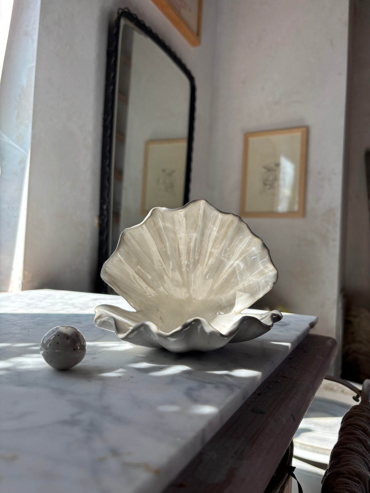 OUTLET Muszla Skarbiec na Biżuterię Pearl White