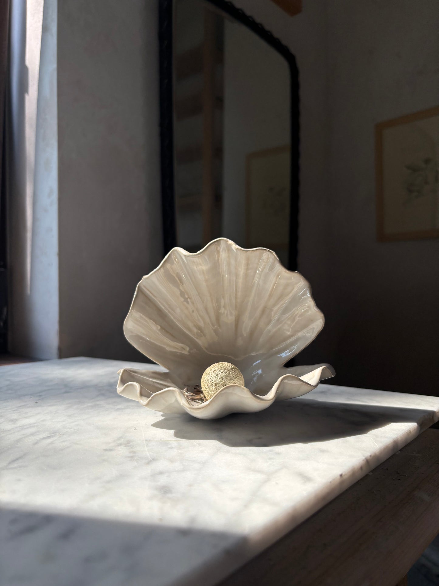 Muszla Skarbiec na Biżuterię Pearl White (kopia)