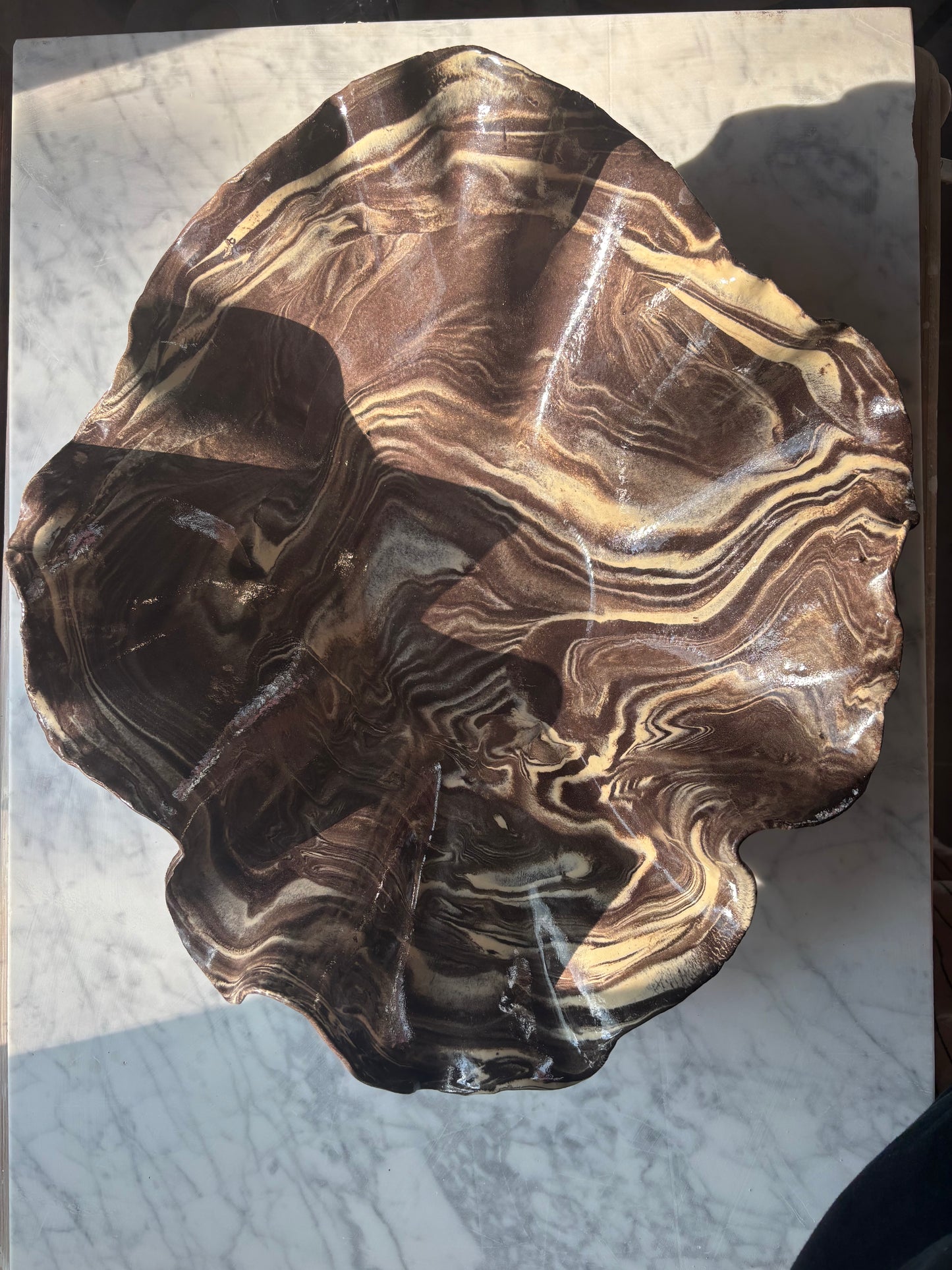 Ceramiczna Organiczna Misa XL Marble Effect