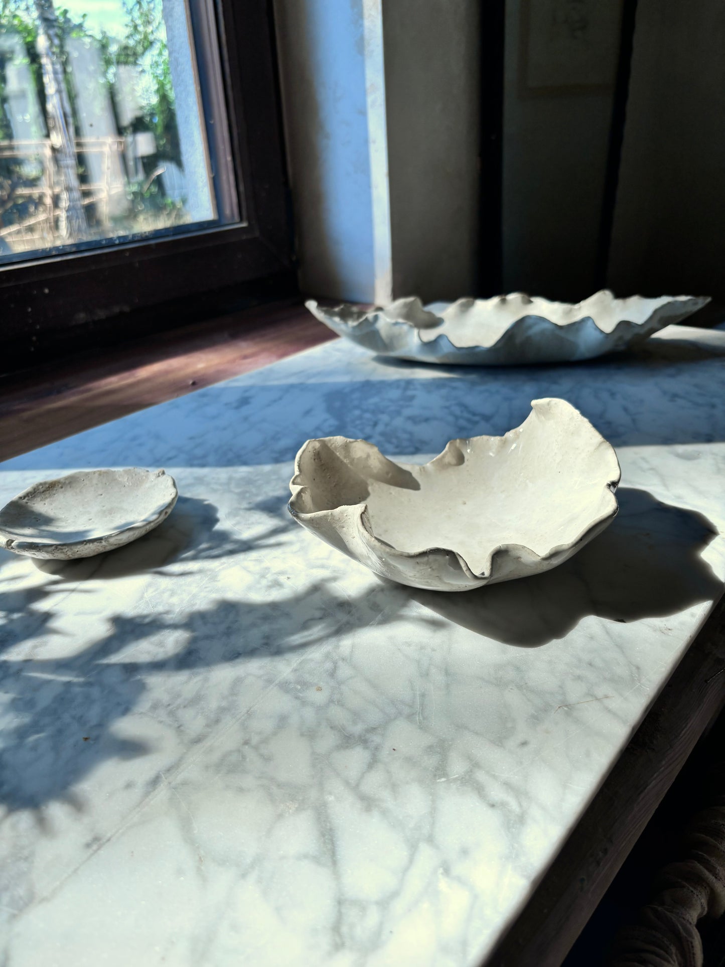 Ceramiczny Zestaw Patera L i 2 miseczki na Przekąski