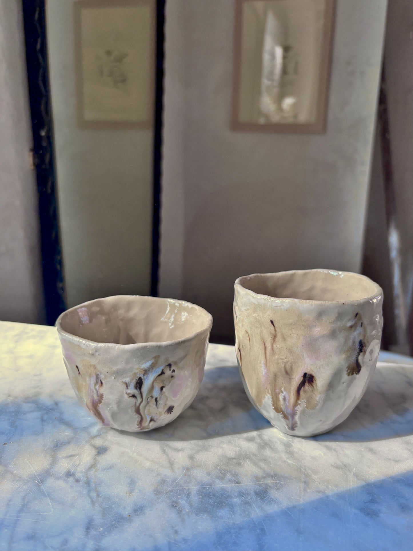 Zestaw 2 Ceramicznych Czarek Melted Ice Cream 200 ml i 150 ml