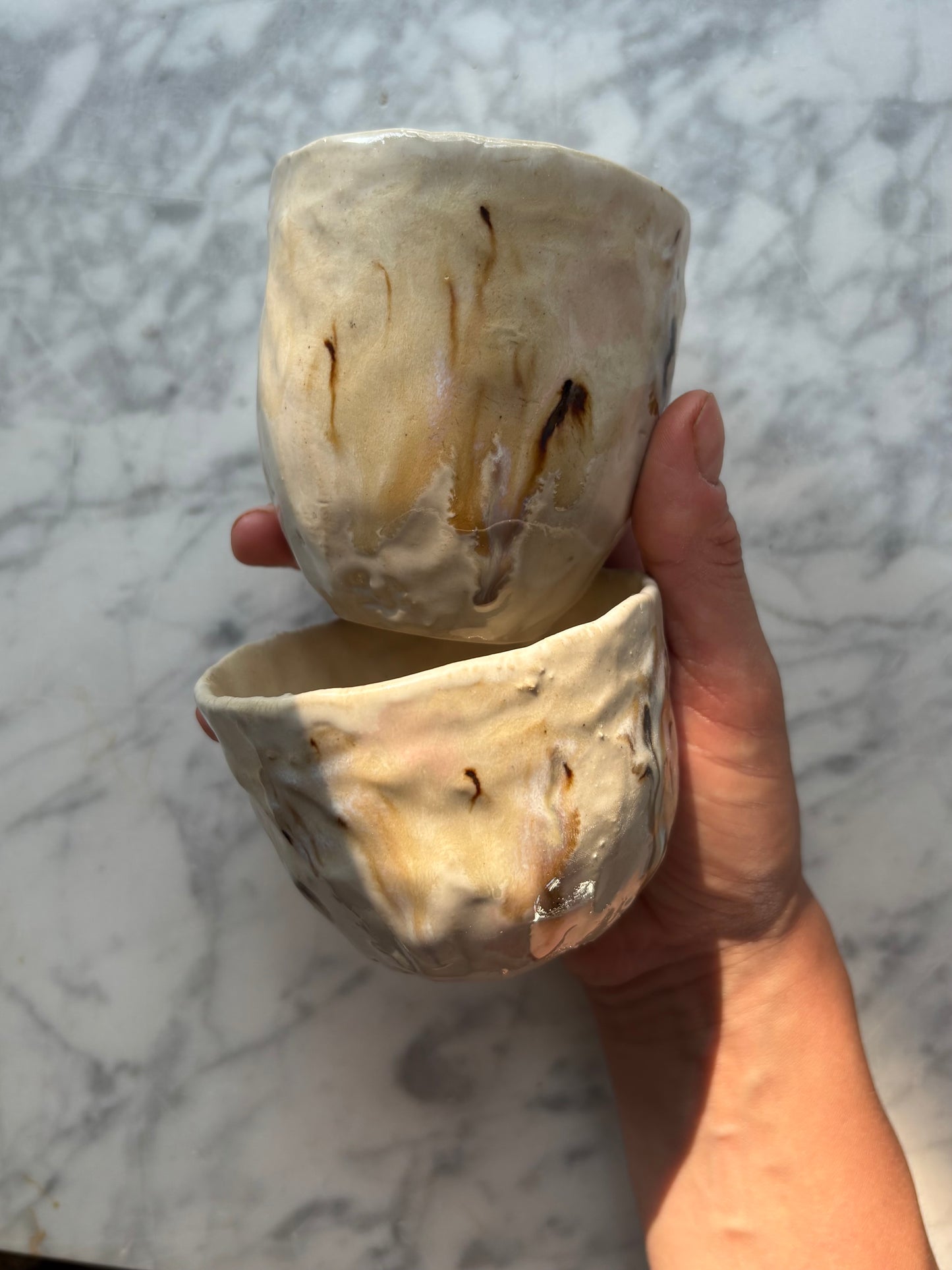 Zestaw 2 Ceramicznych Czarek Melted Ice Cream 200 ml i 150 ml