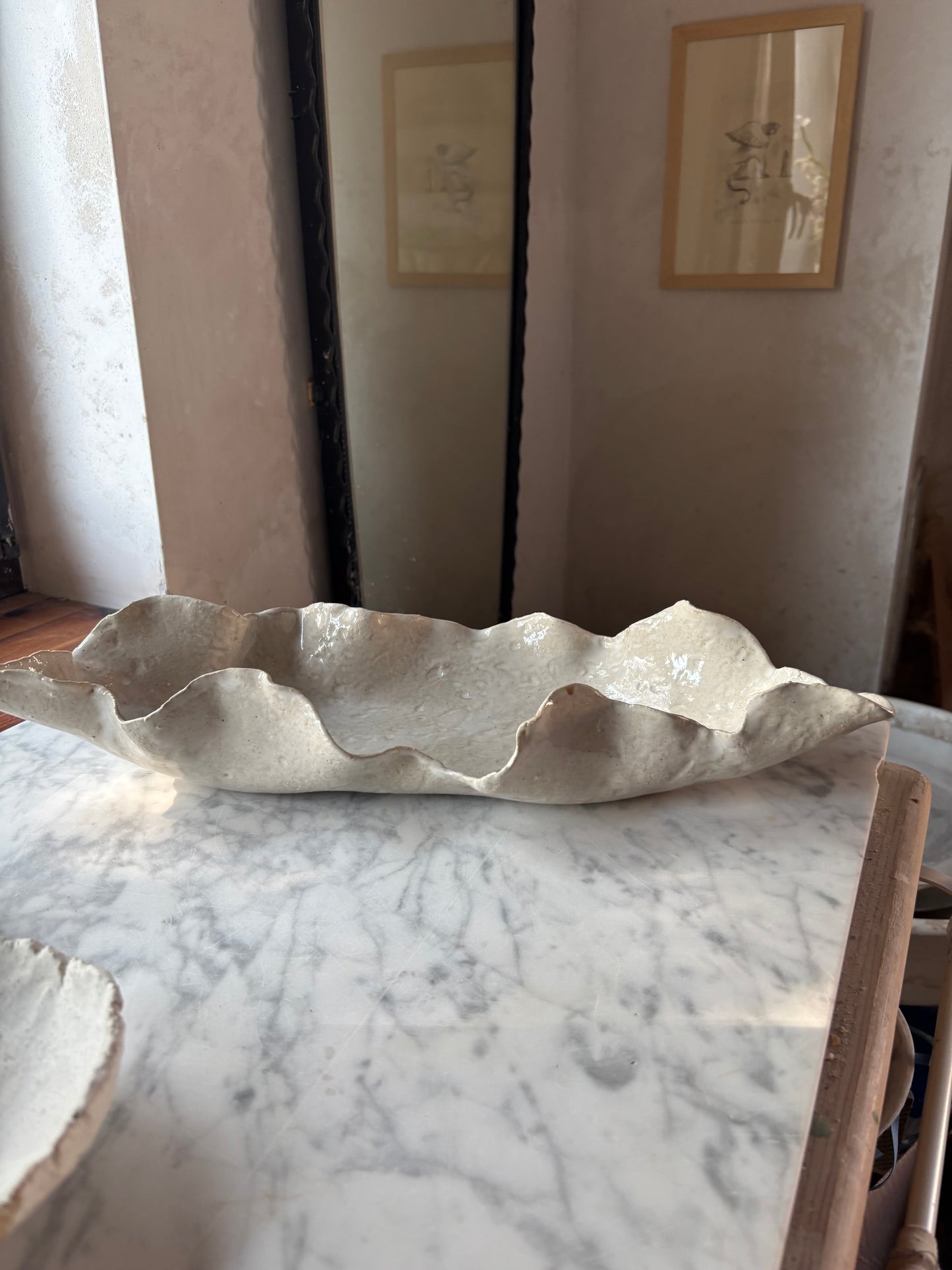 Ceramiczny Zestaw Patera XXL i 2 miseczki na Przekąski