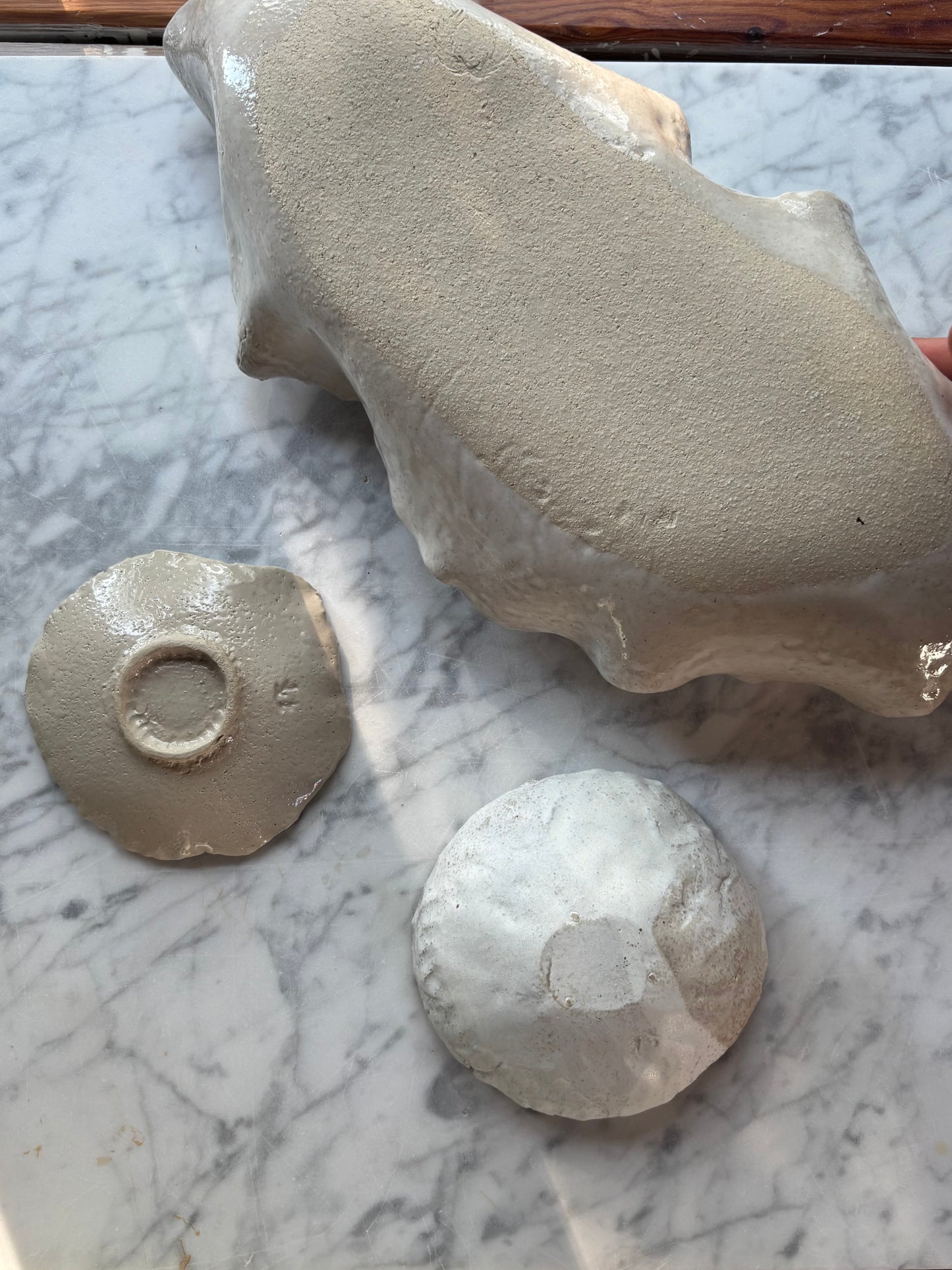 Ceramiczny Zestaw Patera XXL i 2 miseczki na Przekąski