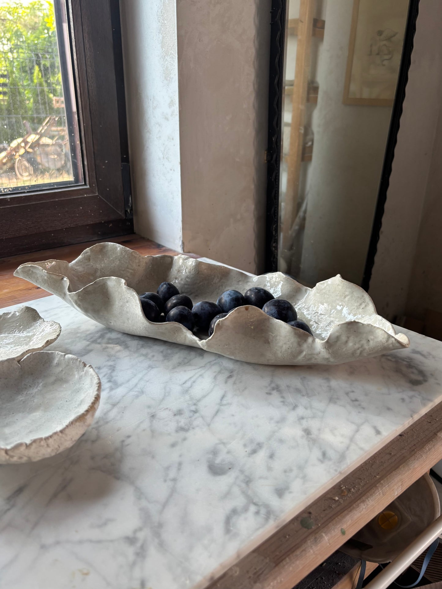 Ceramiczny Zestaw Patera XXL i 2 miseczki na Przekąski