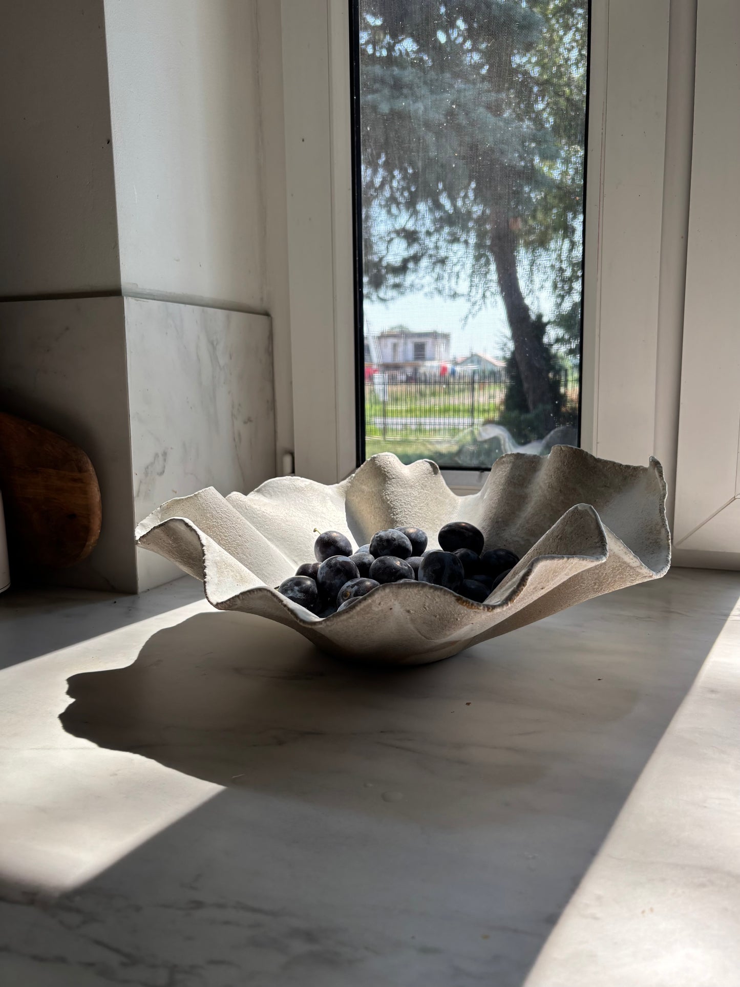 Ceramic Organic Bowl XL Marble Effect