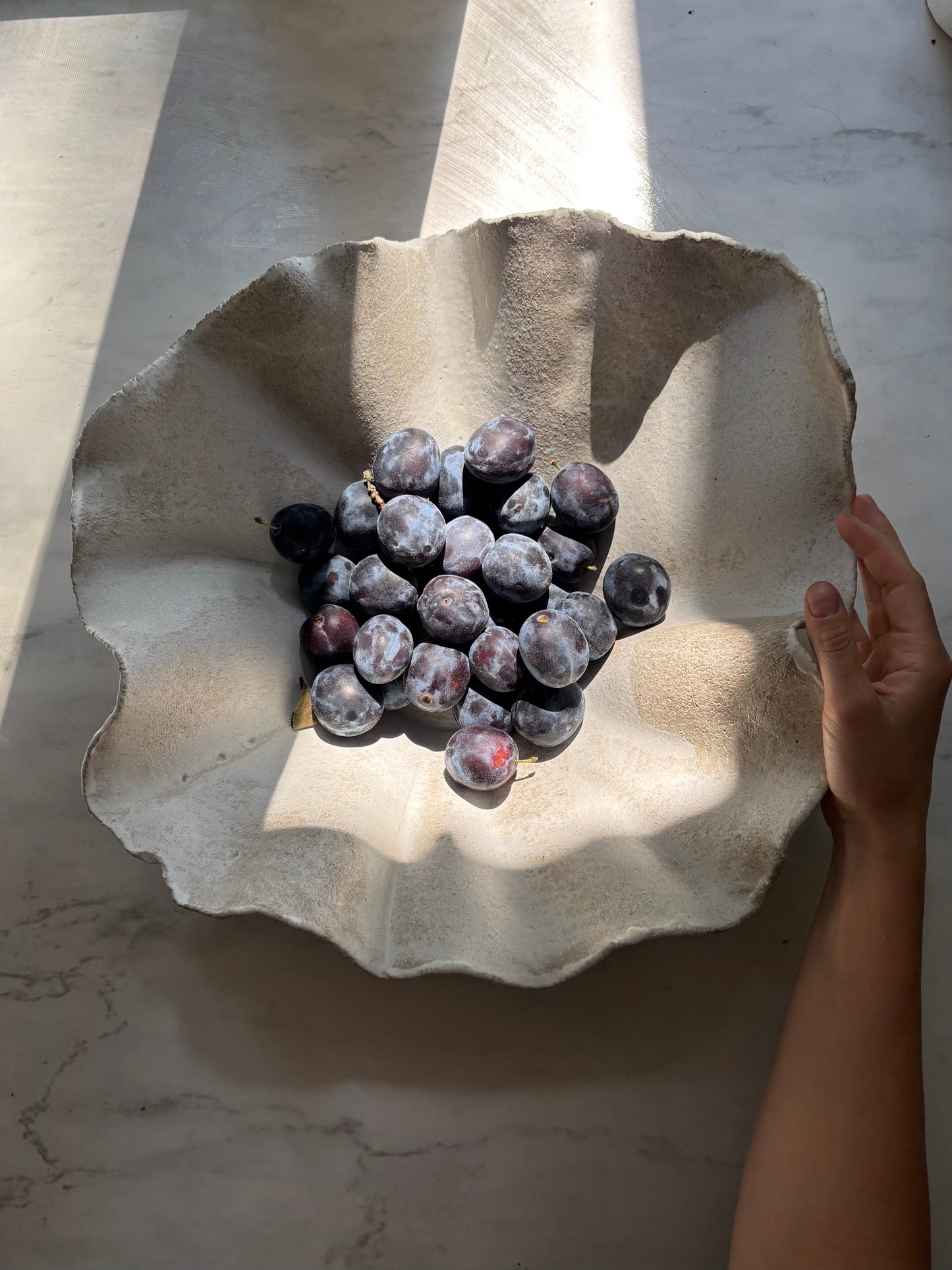 Ceramic Organic Bowl XL Marble Effect