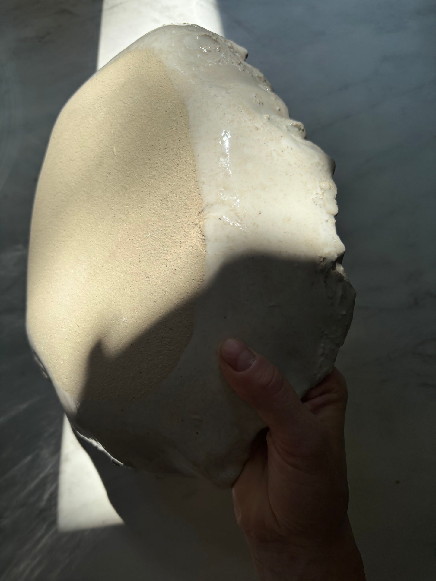 Ceramiczna Patera Ostryga XXL Pearl White