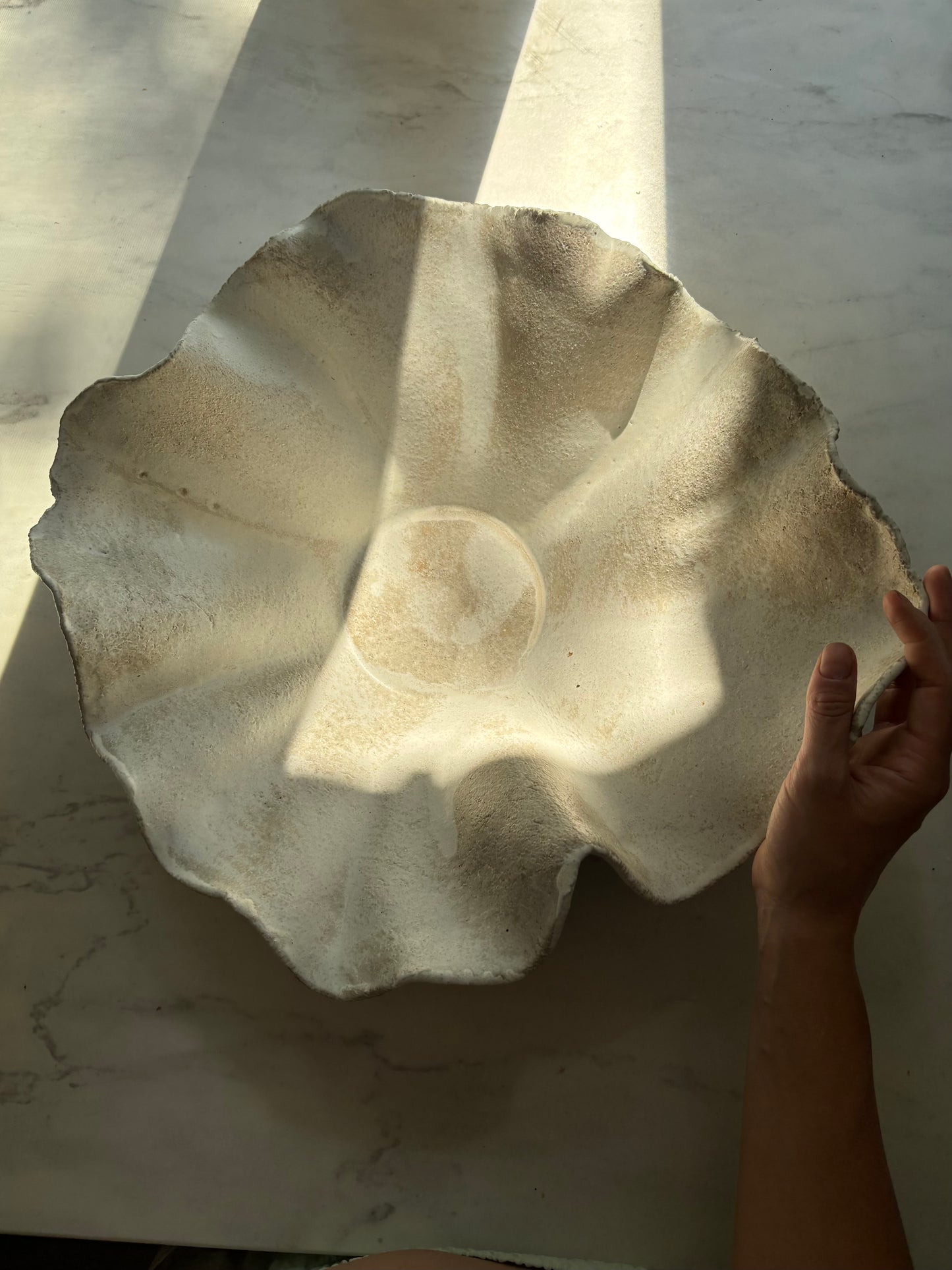 Ceramic Organic Bowl XL Marble Effect