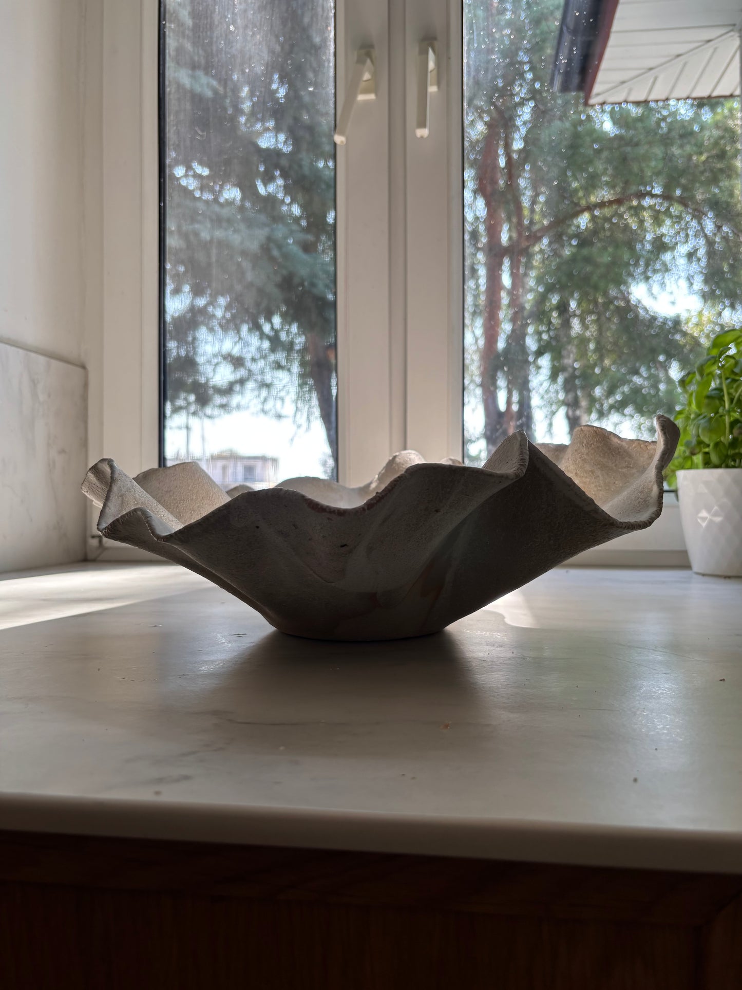 Ceramic Organic Bowl XL Marble Effect