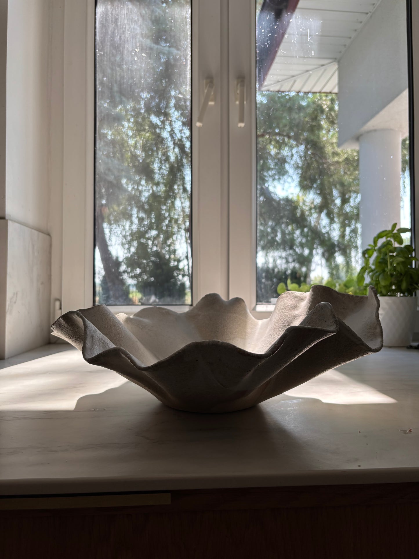 Ceramic Organic Bowl XL Marble Effect