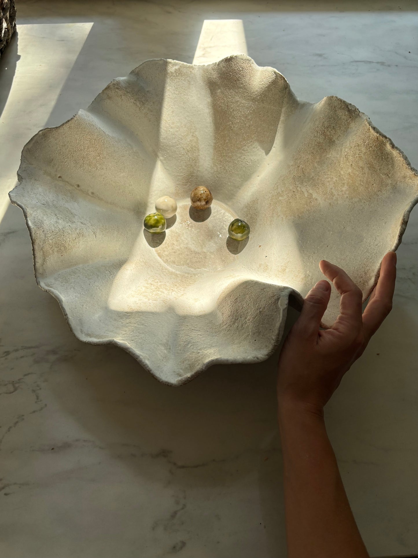 Ceramic Organic Bowl XL Marble Effect