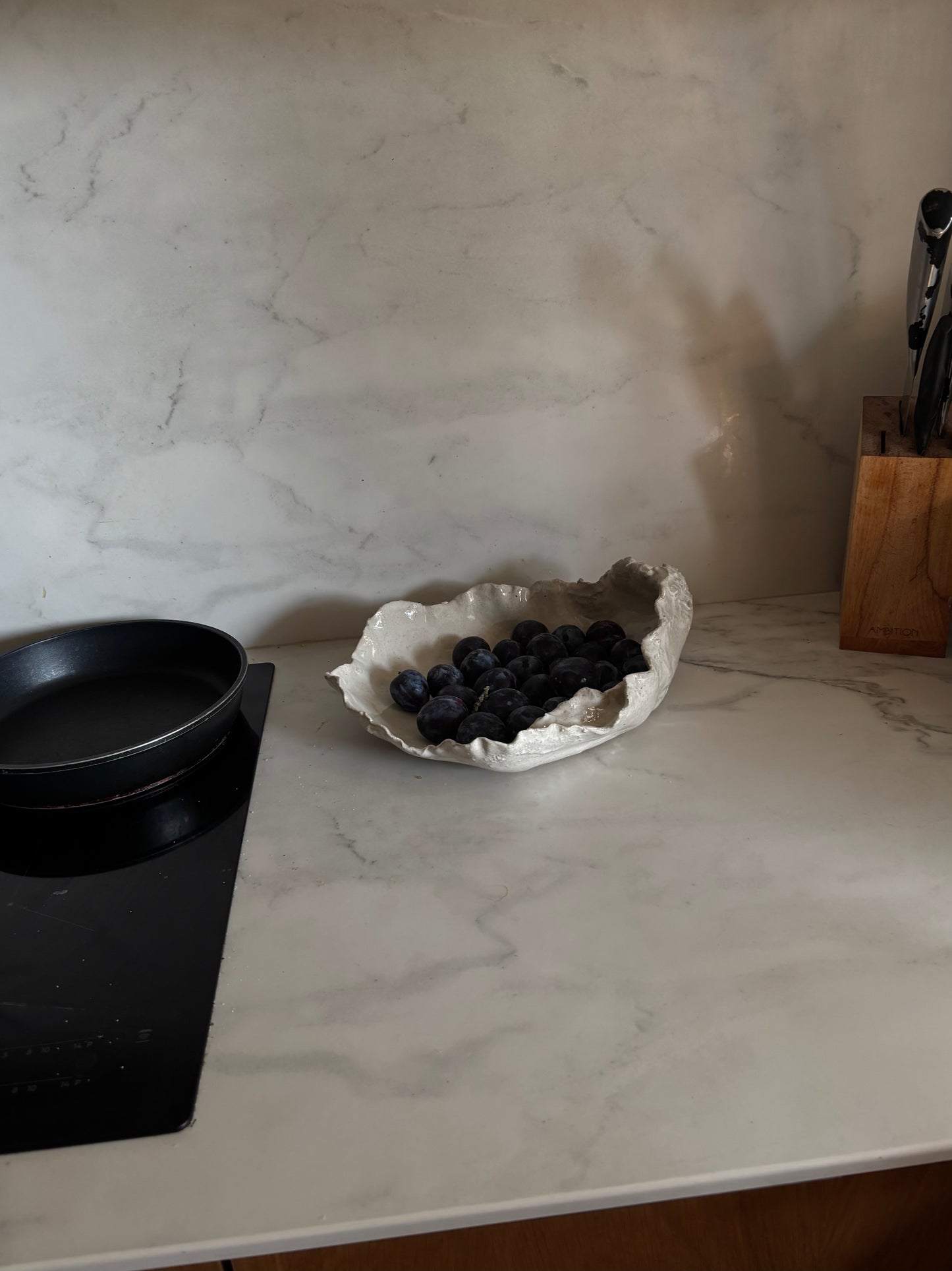 Ceramiczna Patera Ostryga XXL Pearl White