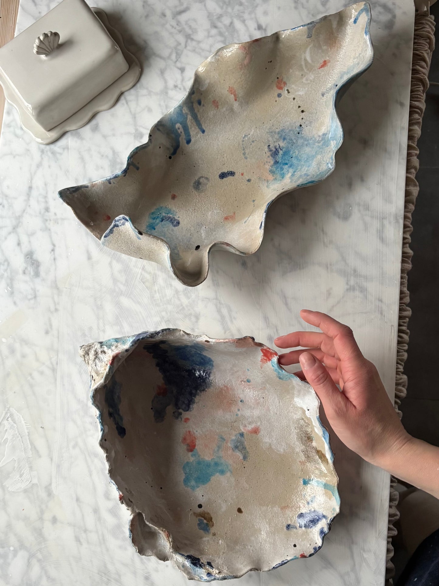 Ceramiczna Patera Ostryga XXL Paint on Ceramics Like on Canvas