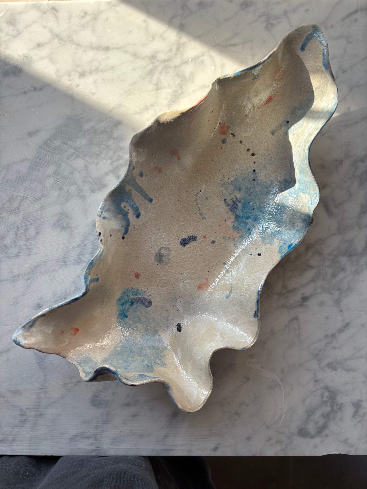 Ceramiczna Patera Ostryga XXL Paint on Ceramics Like on Canvas