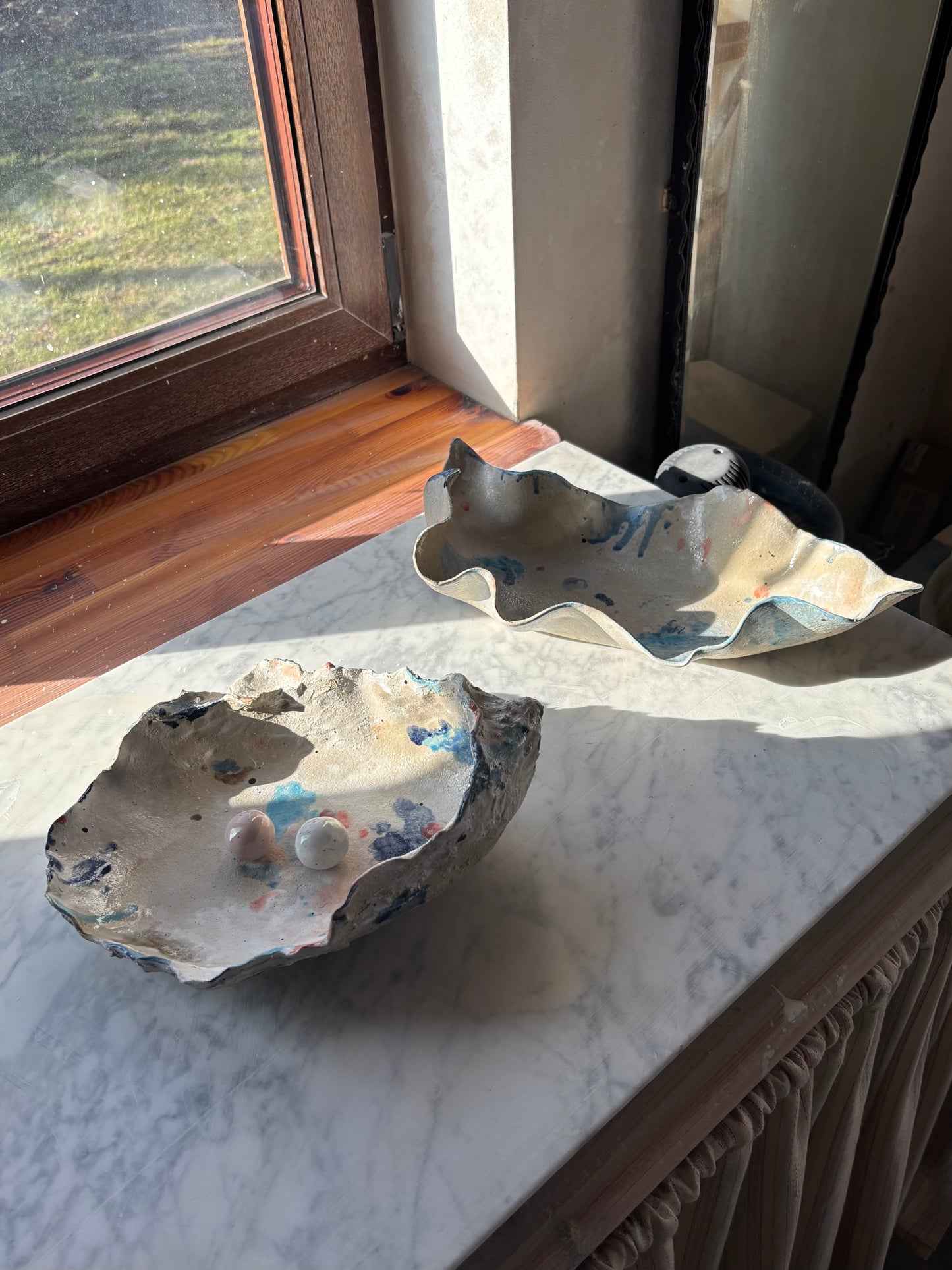 Ceramiczna Patera Ostryga XXL Paint on Ceramics Like on Canvas