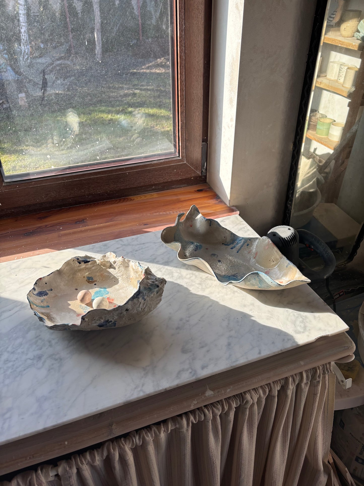 Ceramiczna Patera Ostryga XXL Paint on Ceramics Like on Canvas