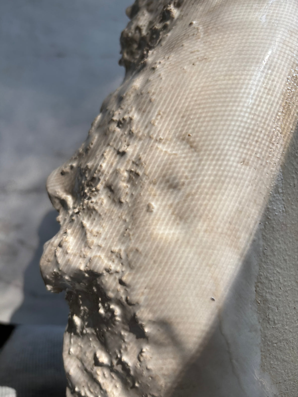 Ceramiczna Patera Ostryga XXL Organic Pearl White