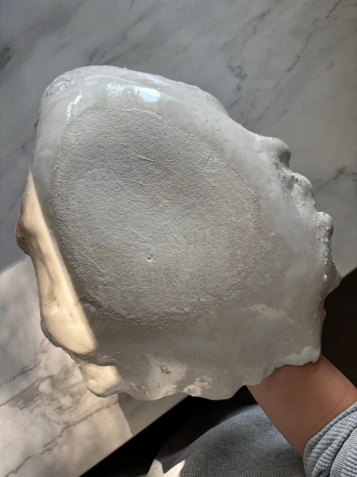 Ceramiczna Patera Ostryga XXL Organic Pearl White