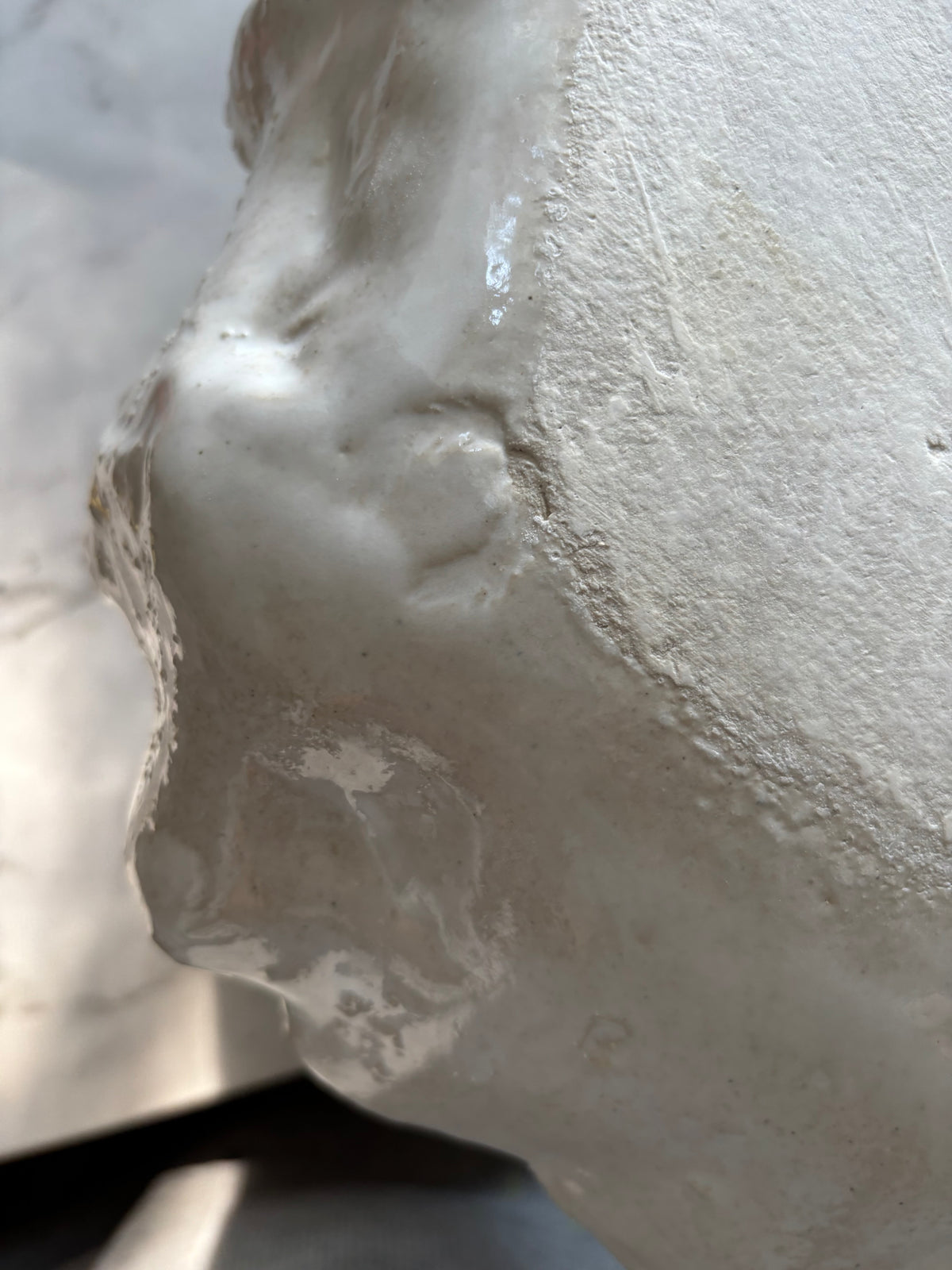 Ceramiczna Patera Ostryga XXL Organic Pearl White