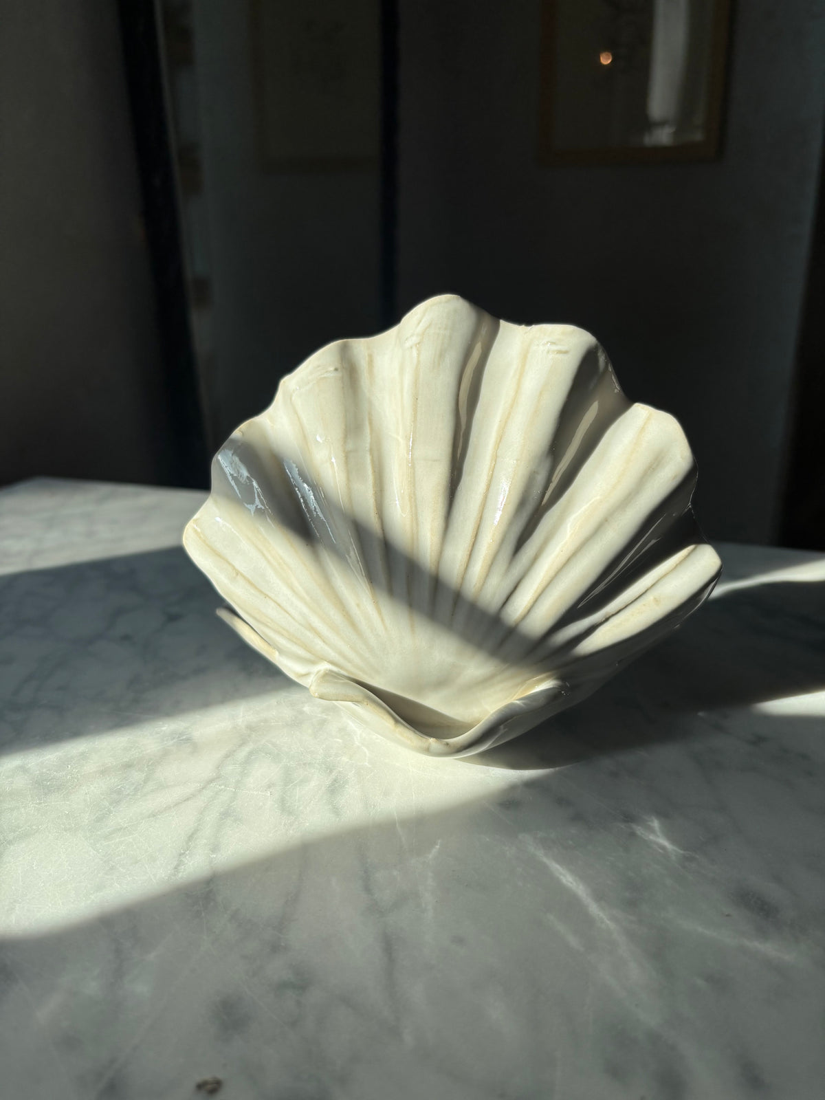 Muszla Skarbiec na Biżuterię z Perłą Pearl White