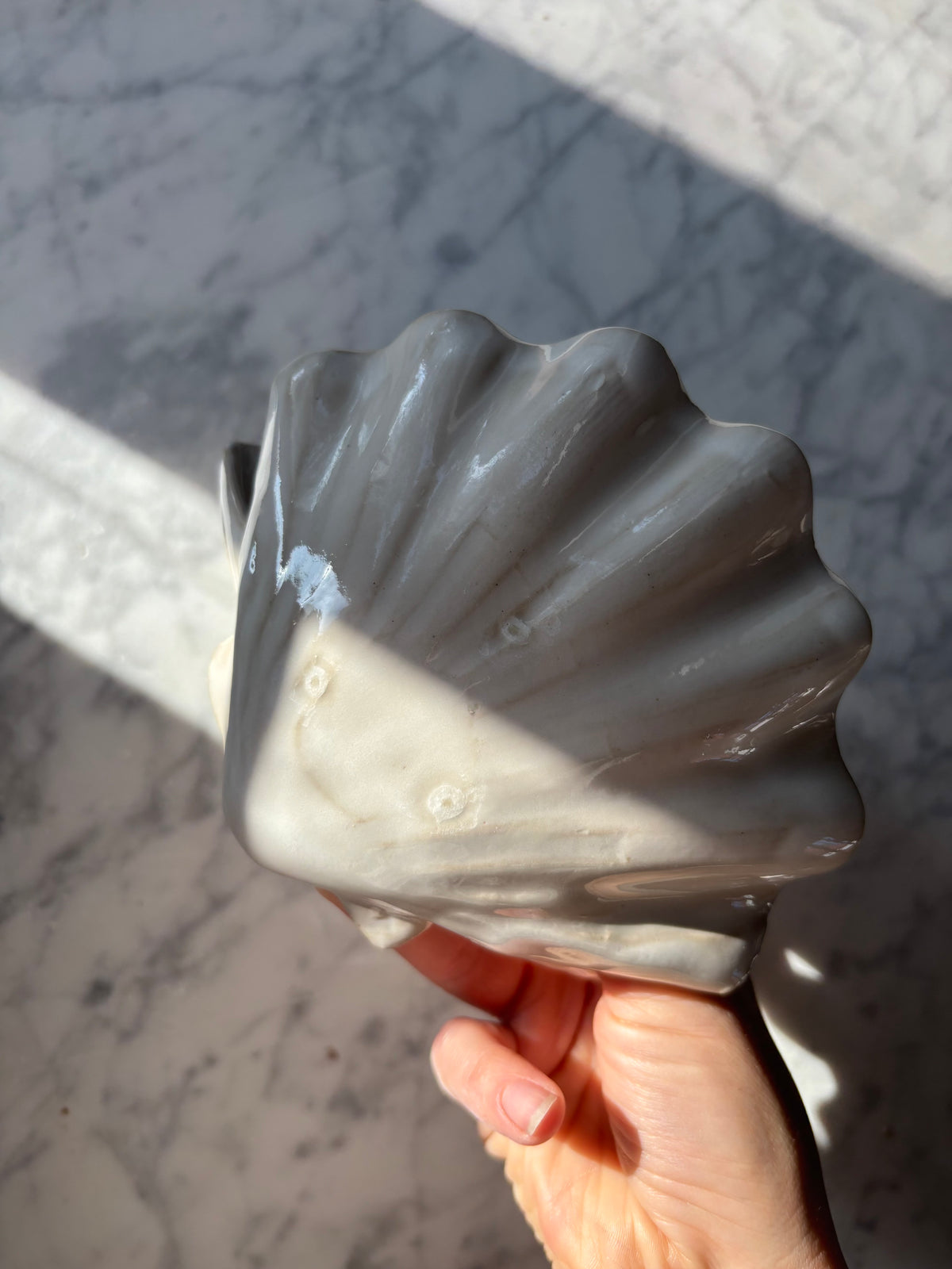 Muszla Skarbiec na Biżuterię z Perłą Pearl White