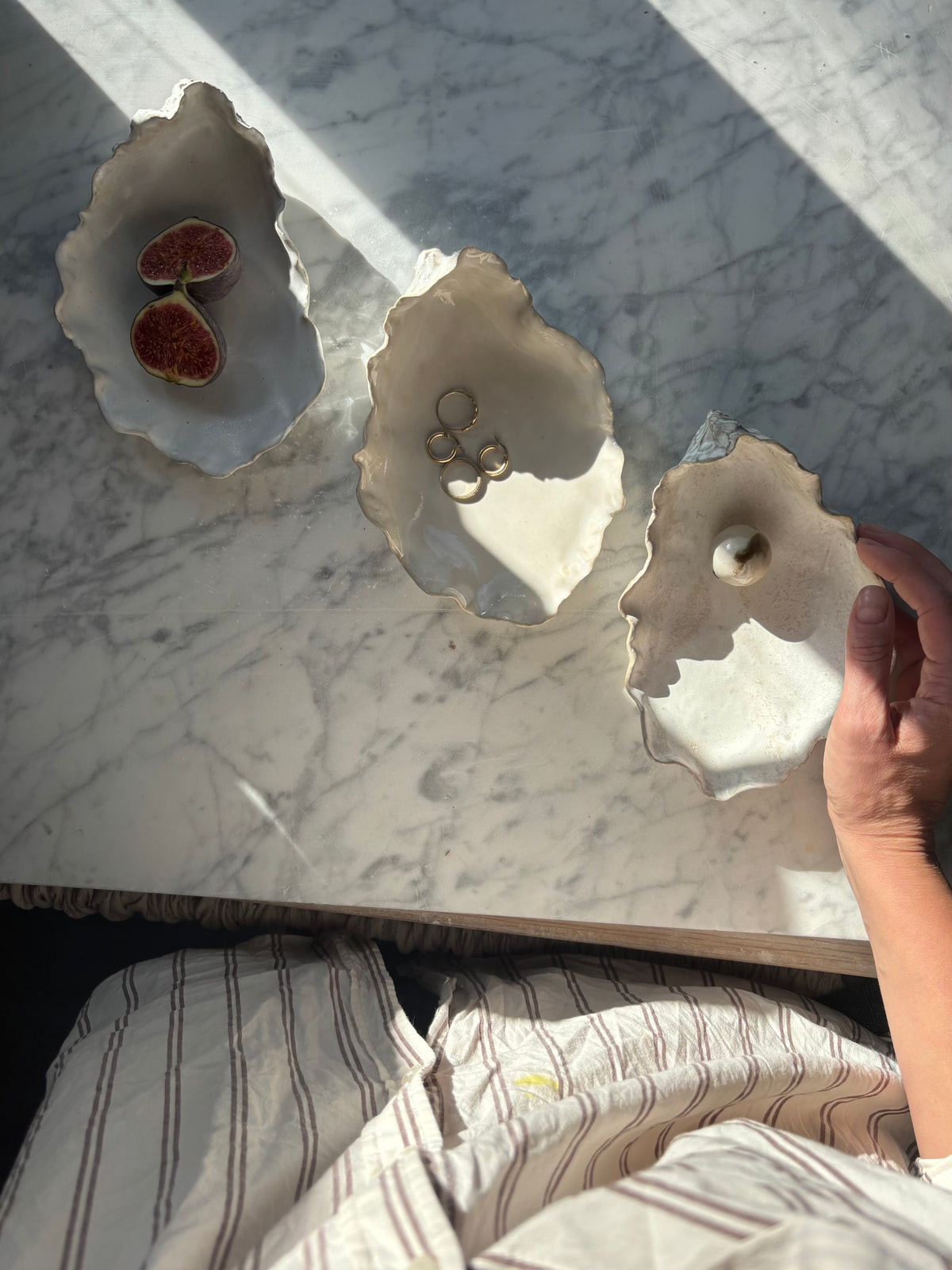 Ceramiczny Talerzyk na Drobiazgi Ostryga Milky Romantic