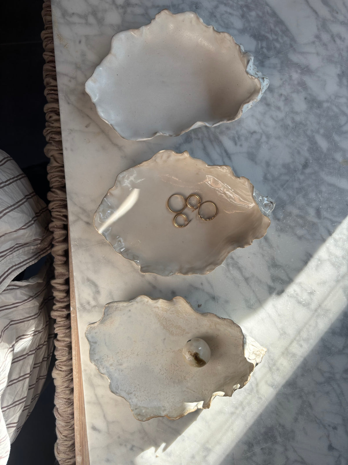 Ceramiczny Talerzyk na Drobiazgi Ostryga Milky Romantic